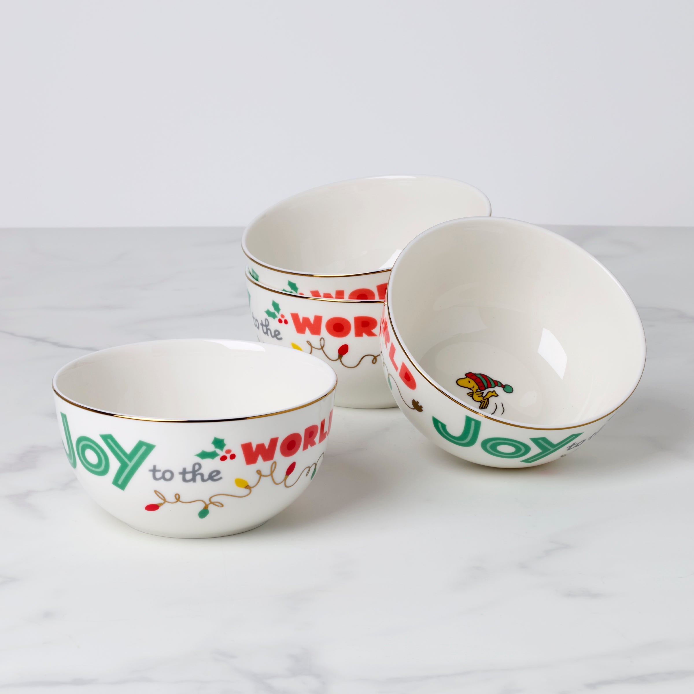 Snoopy Christmas All Purpose Bowls Set of 4