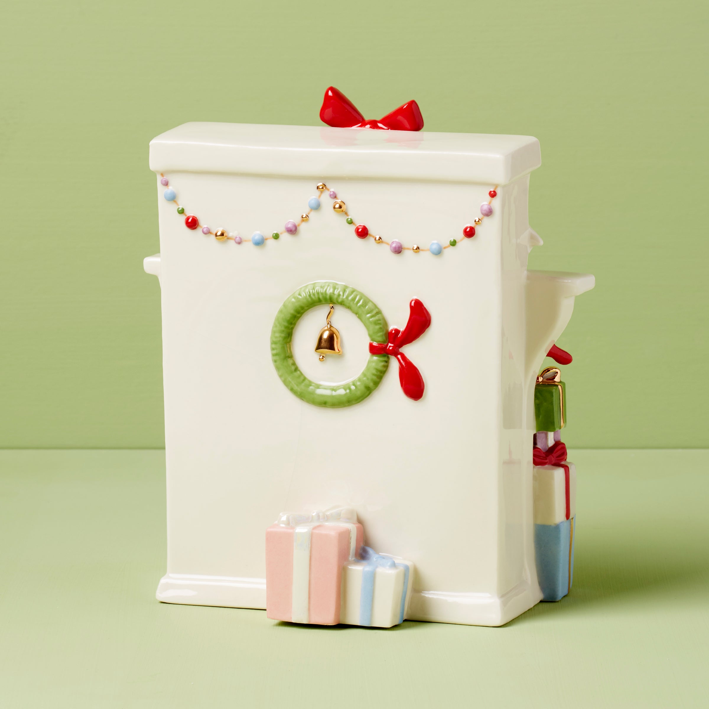 Alternative view of Grinch Stealing Stockings Figurine