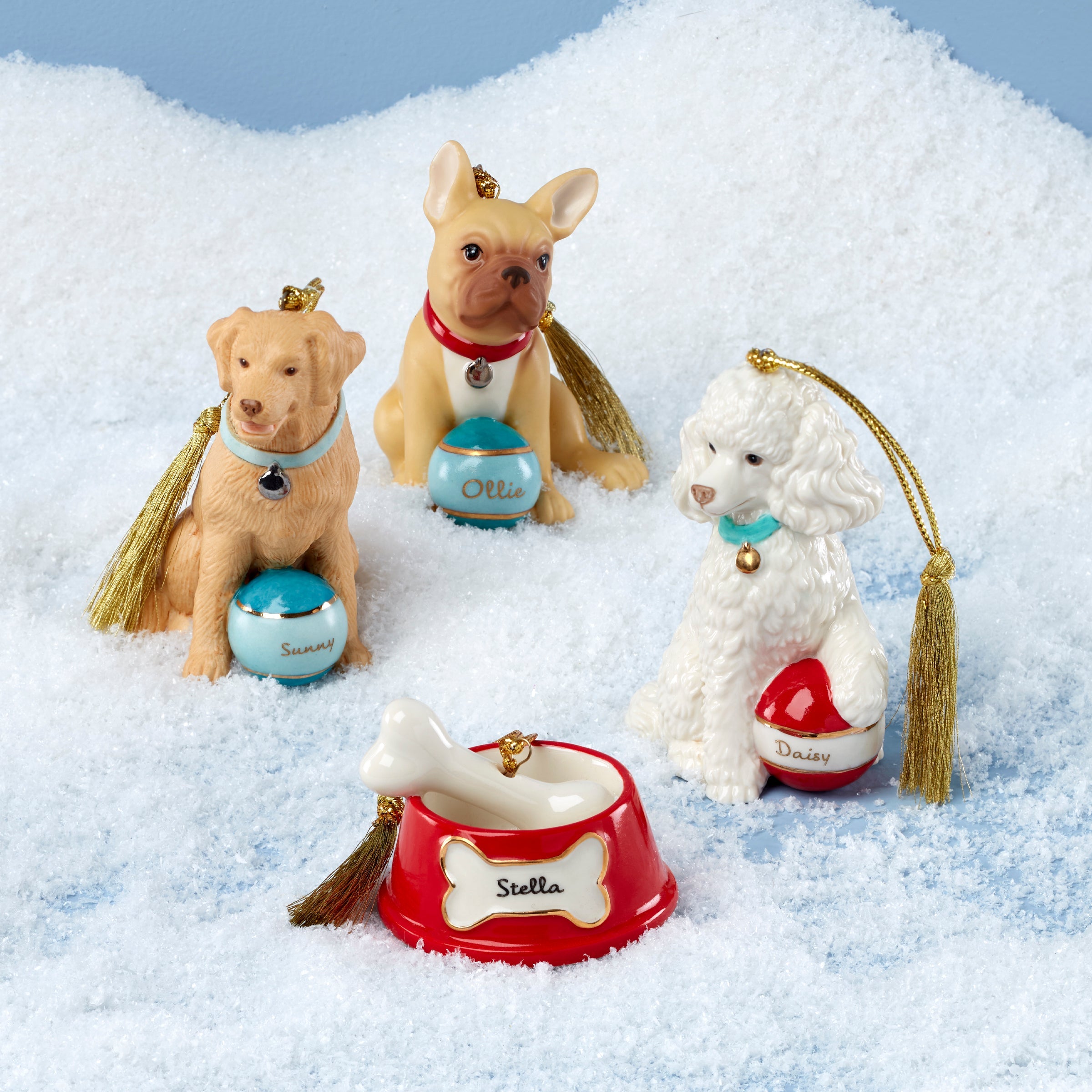 Alternative view of Personalized Poodle Ornament