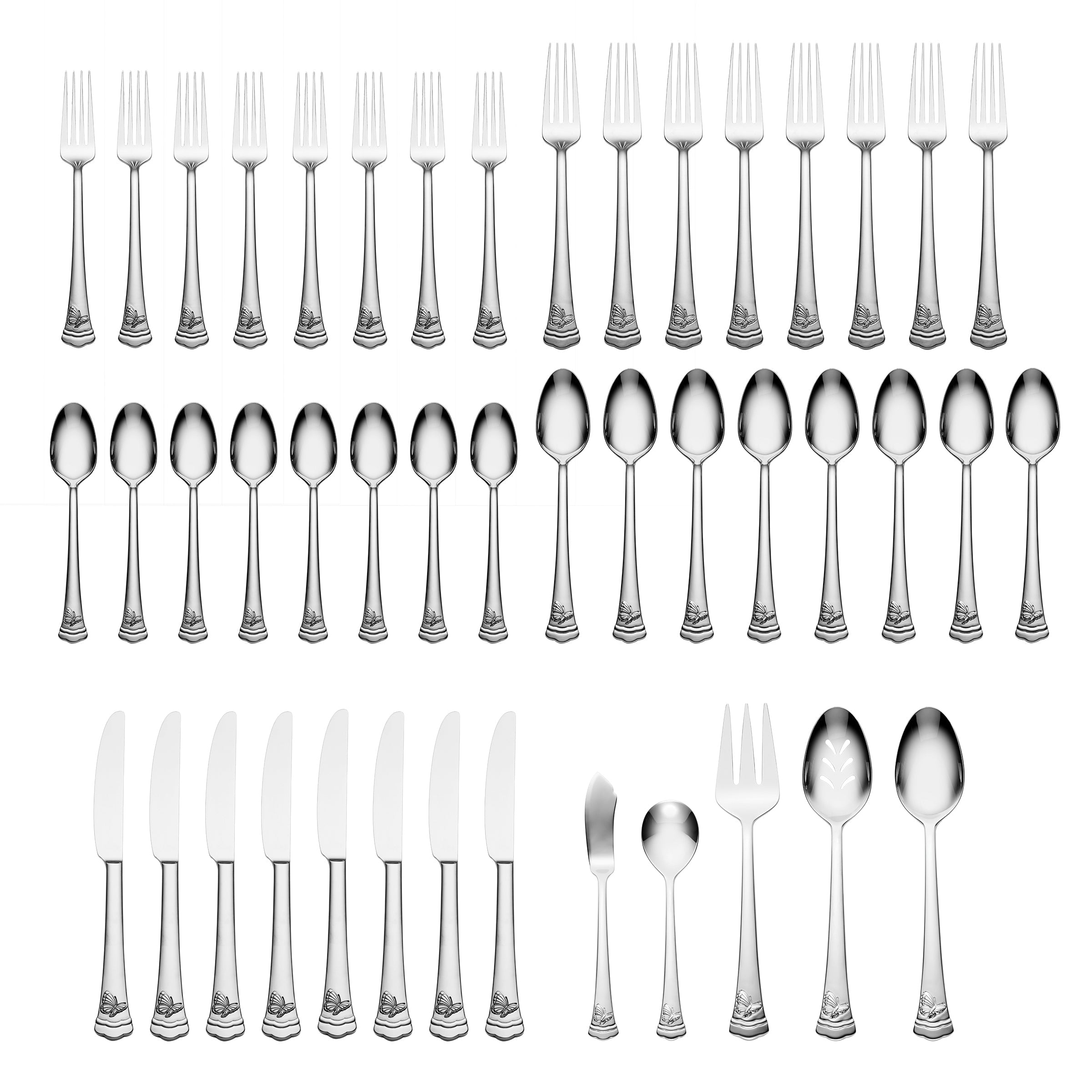 Alternative view of Butterfly Meadow II Mirror 65 Piece Flatware Set