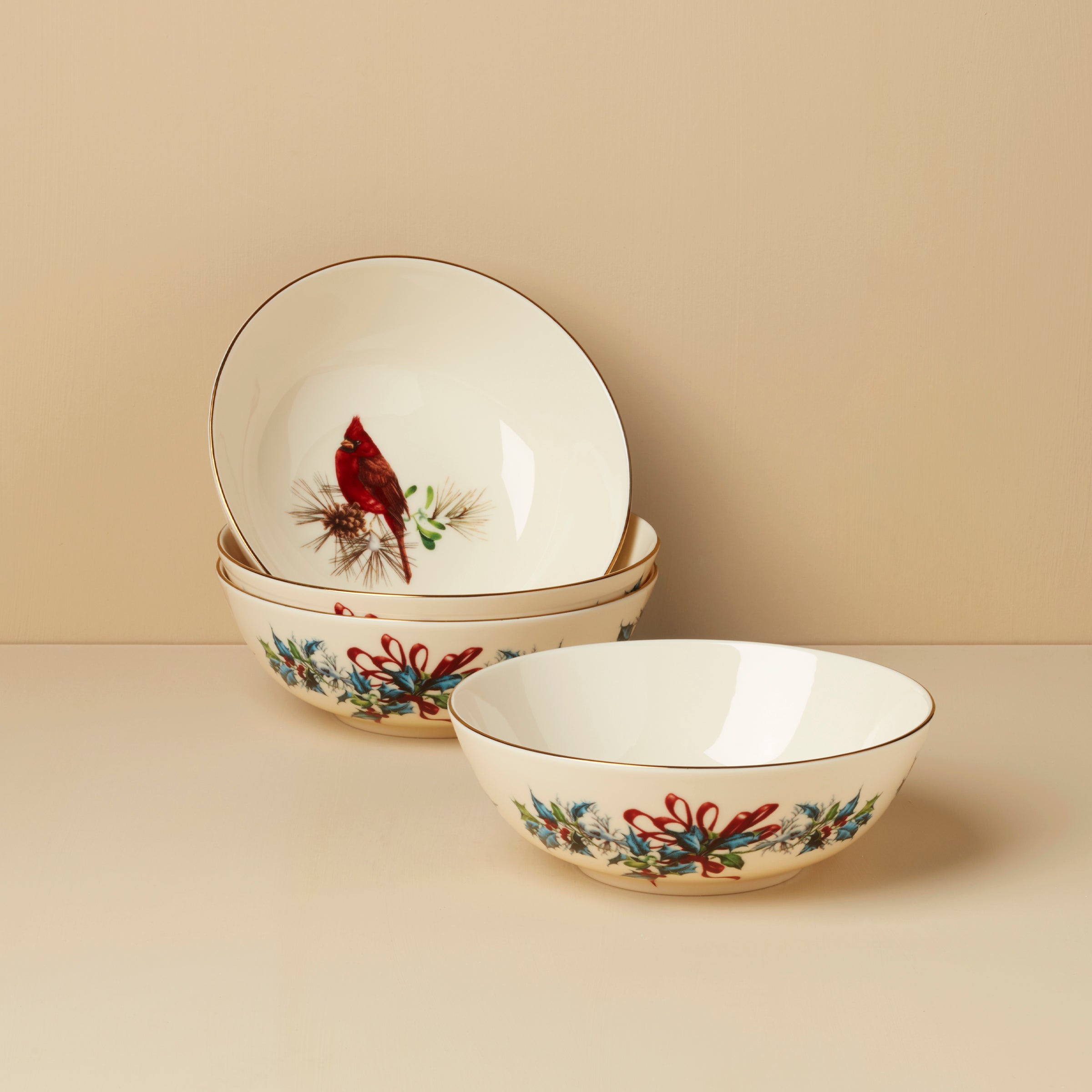 Winter Greetings Place Setting Bowls   Set of 4