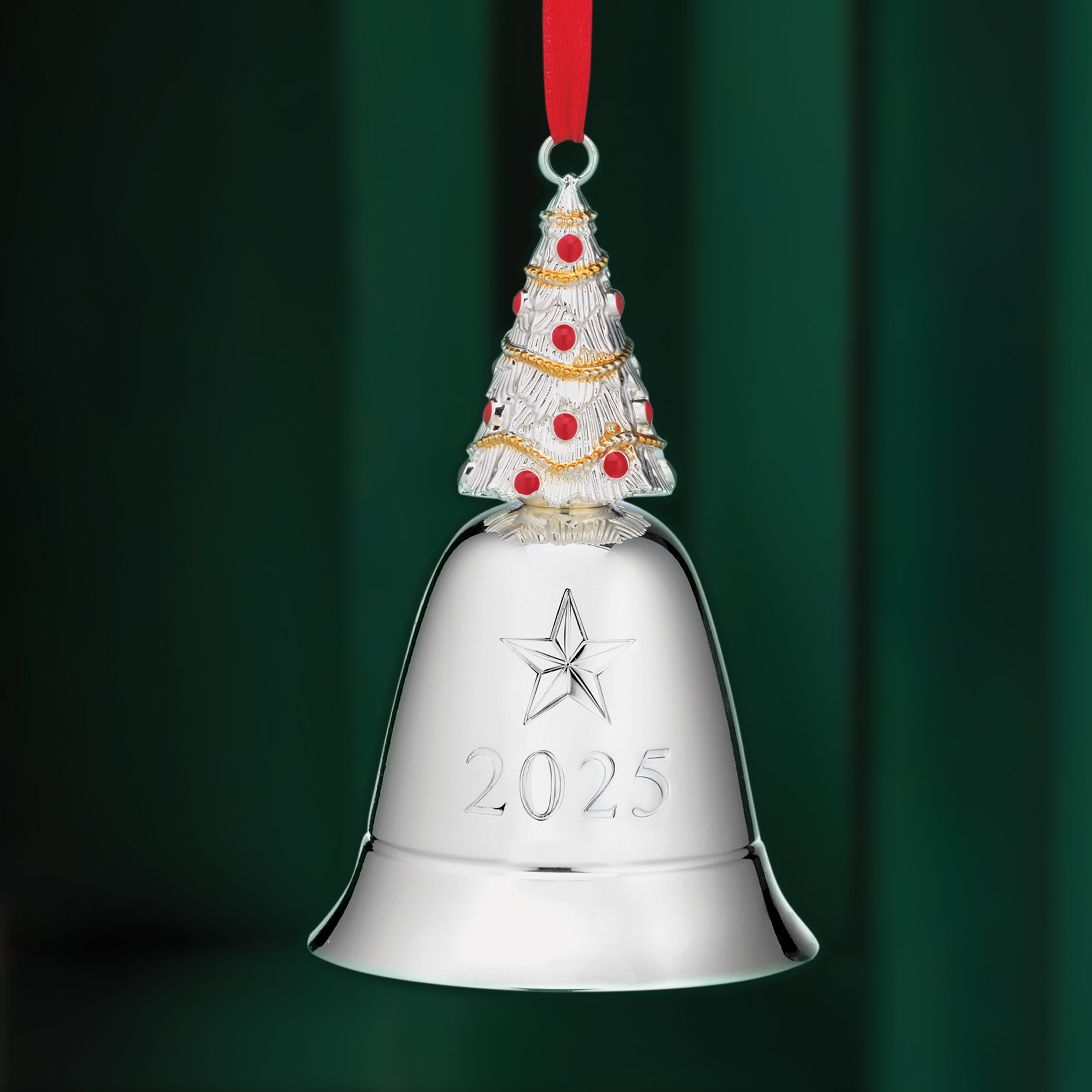 Alternative view of 2025 Musical Bell Silverplate Ornament