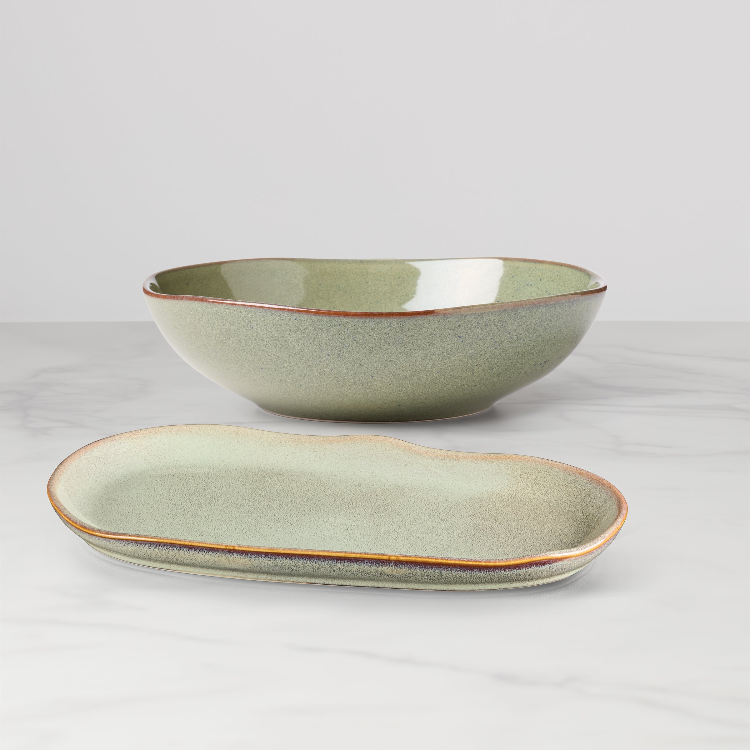 Organic Shades Green 2 Piece Serving Set
