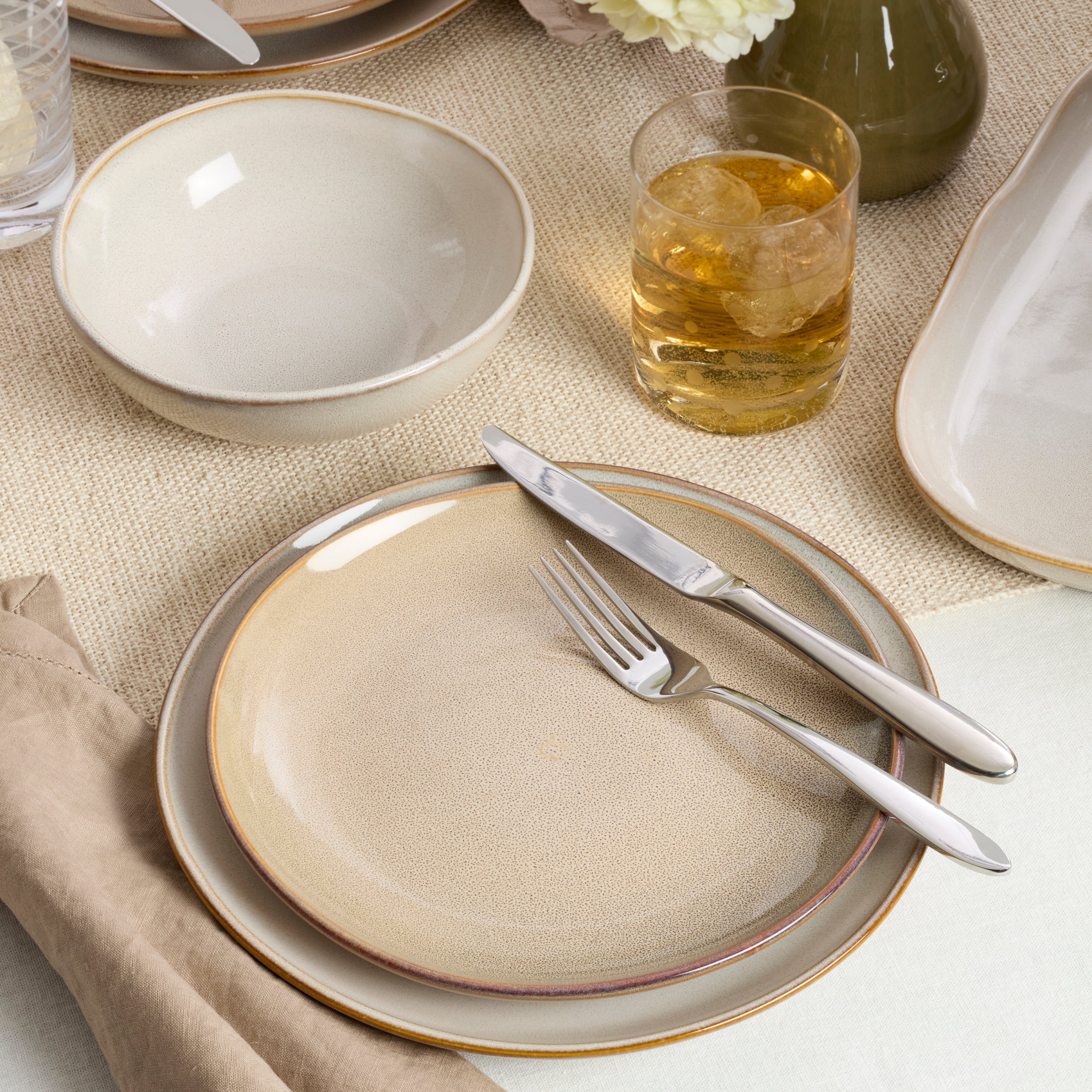 Organic Shades Oatmeal 18 Piece Dinnerware Set - Image 9