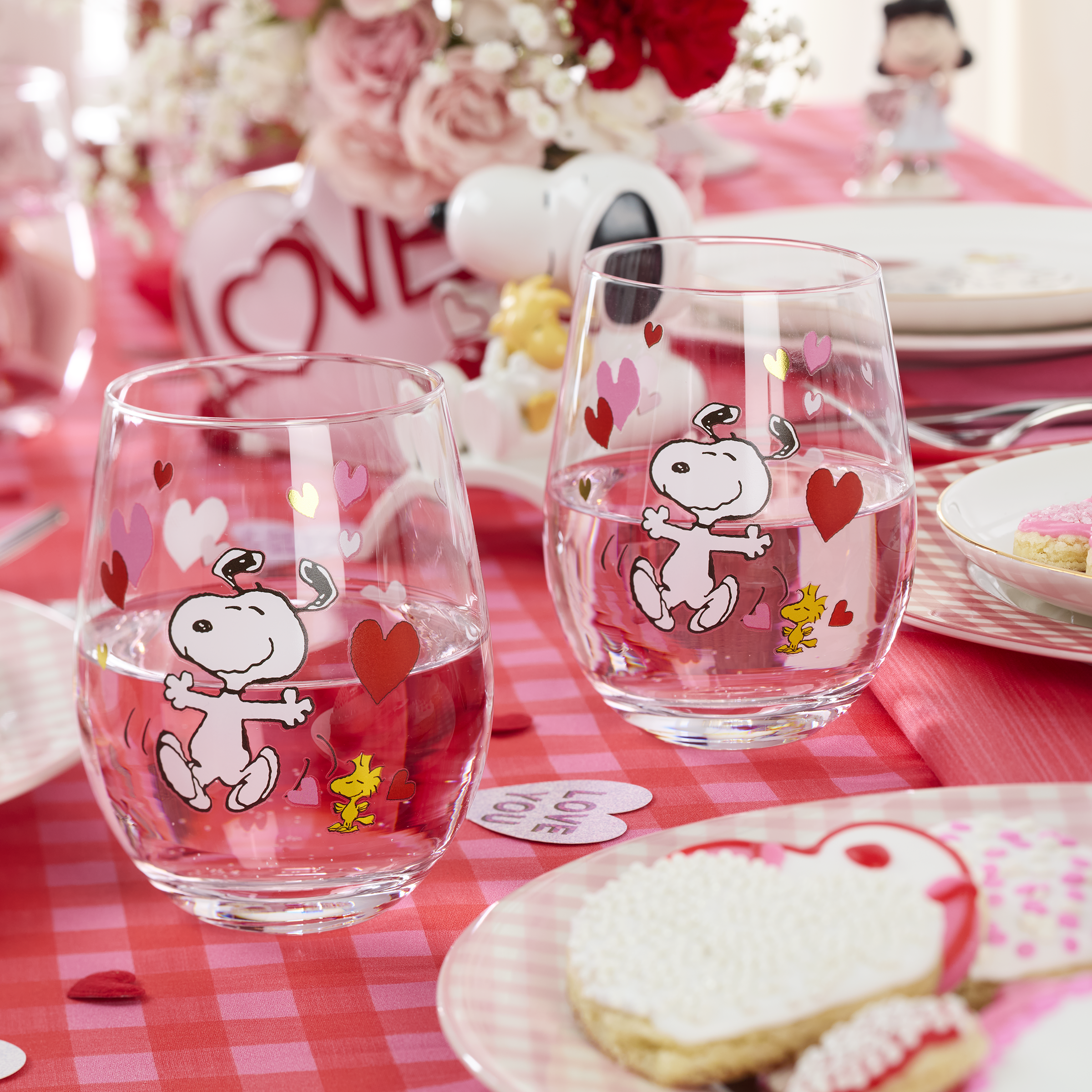 Snoopy Valentine's Day Tumblers Set Of 4 - Image 3
