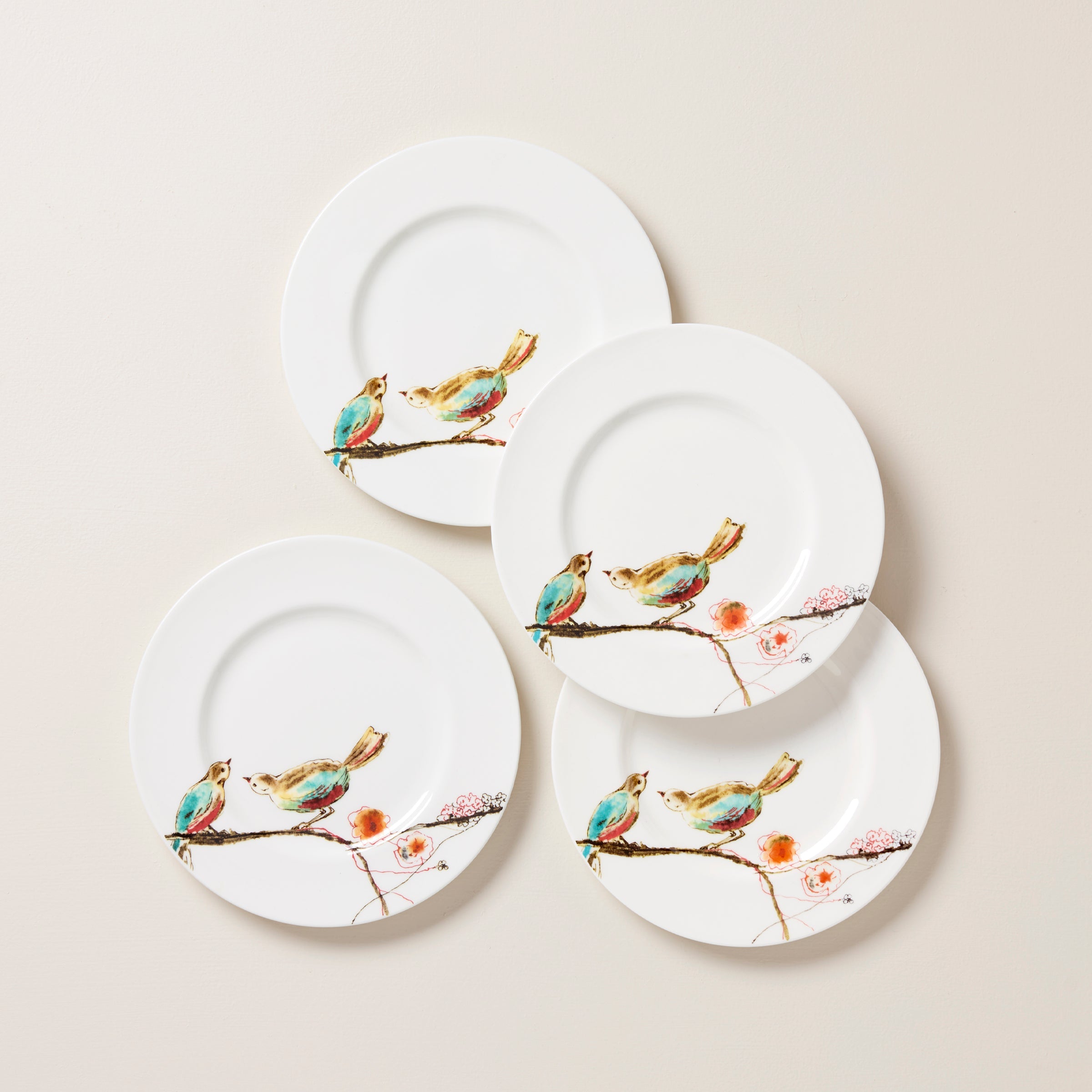 Chirp Salad Plates   Set of 4