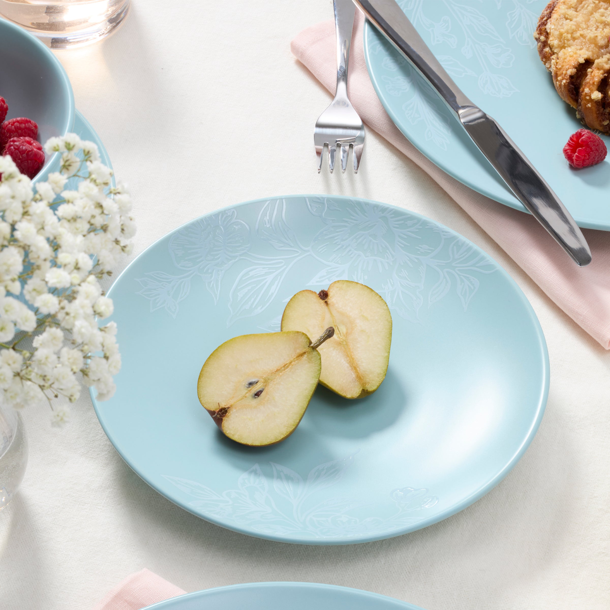 Roseto French Blue 12 Piece Dinnerware Set - Image 4