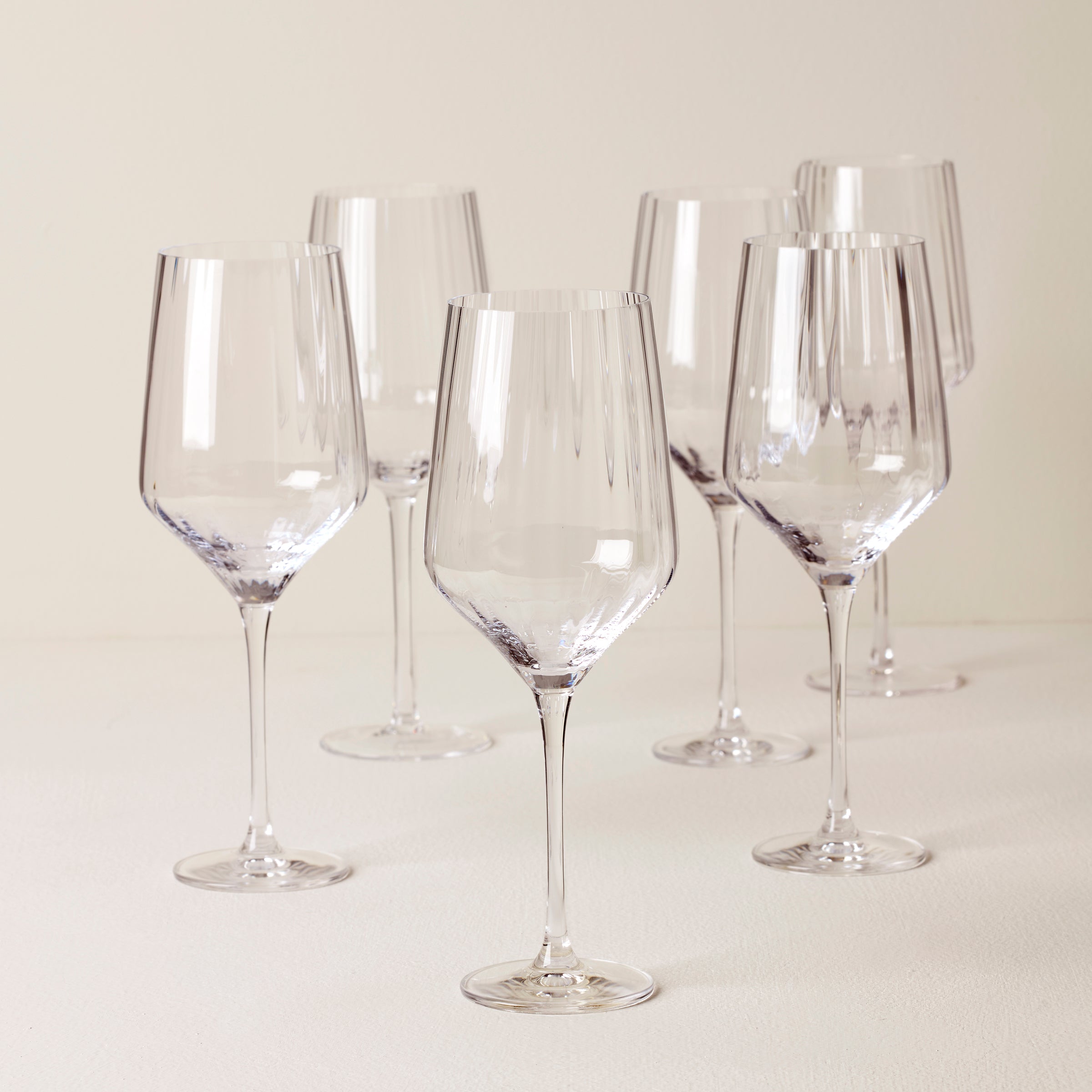 Tuscany Classics Angled Optic Wine Glasses   Set Of 6