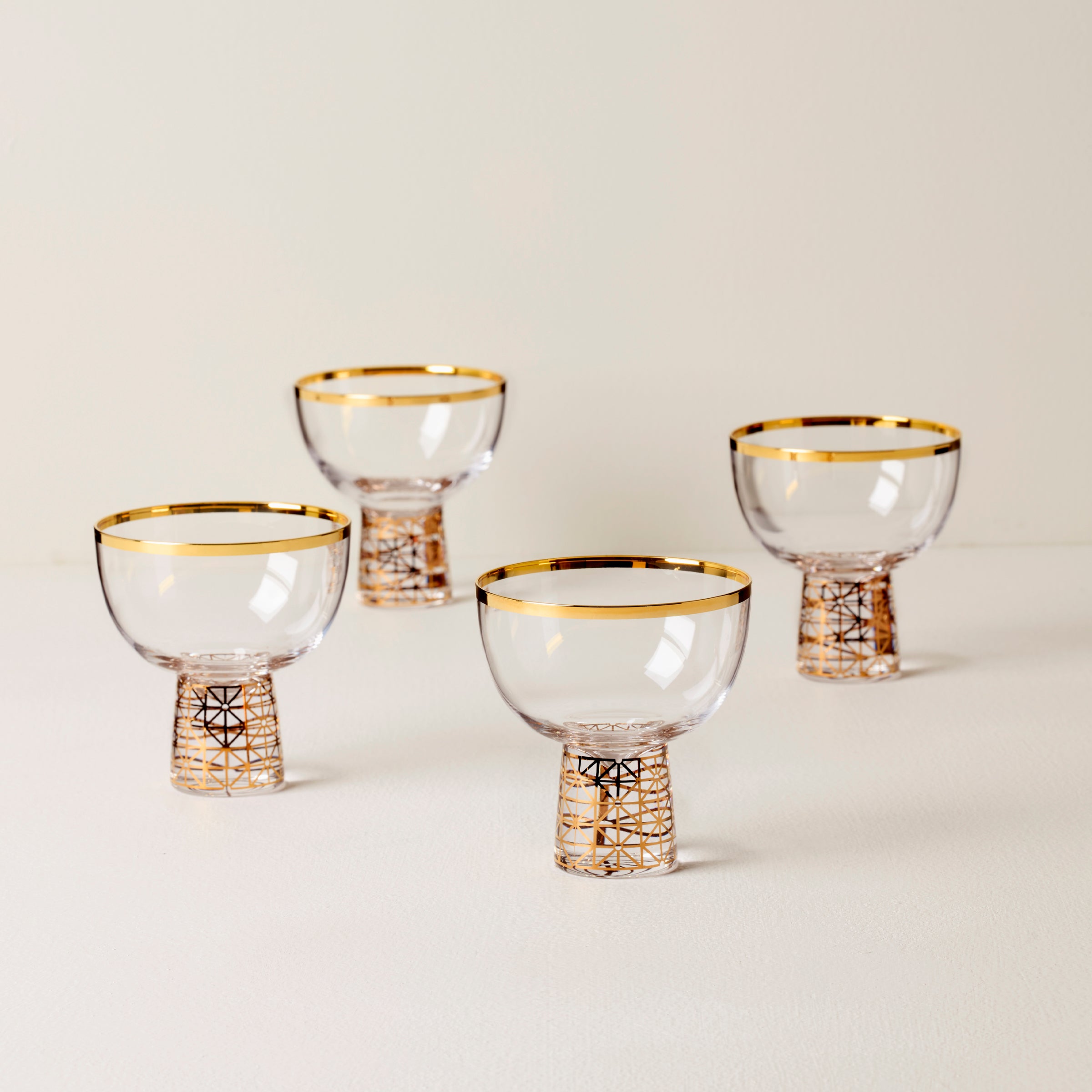 Tuscany Classics Gold Frost Coupe Glasses Set Of 4