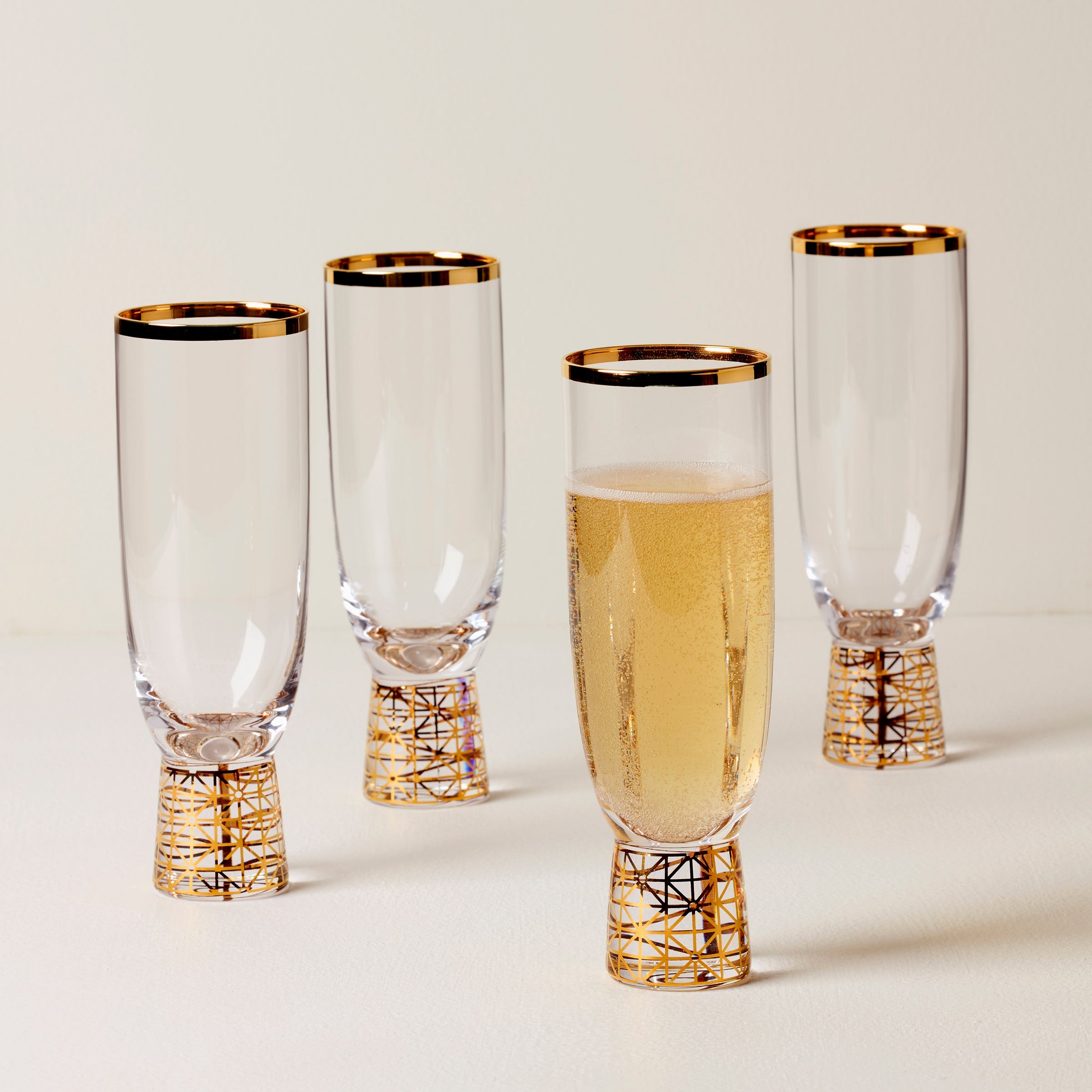 Alternative view of Tuscany Classics Gold Frost Flute Glasses   Set Of 4