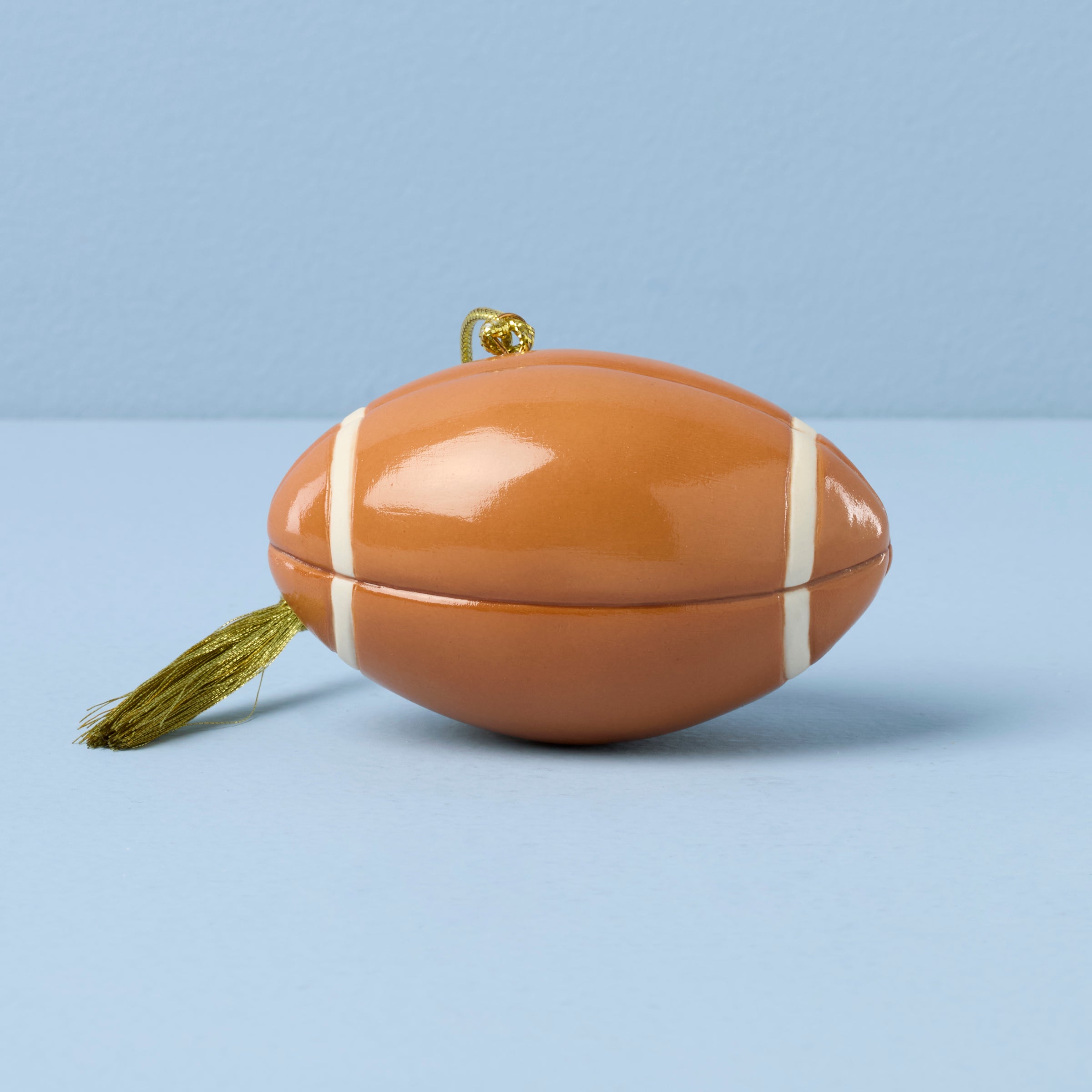 Alternative view of Personalized Football Ornament