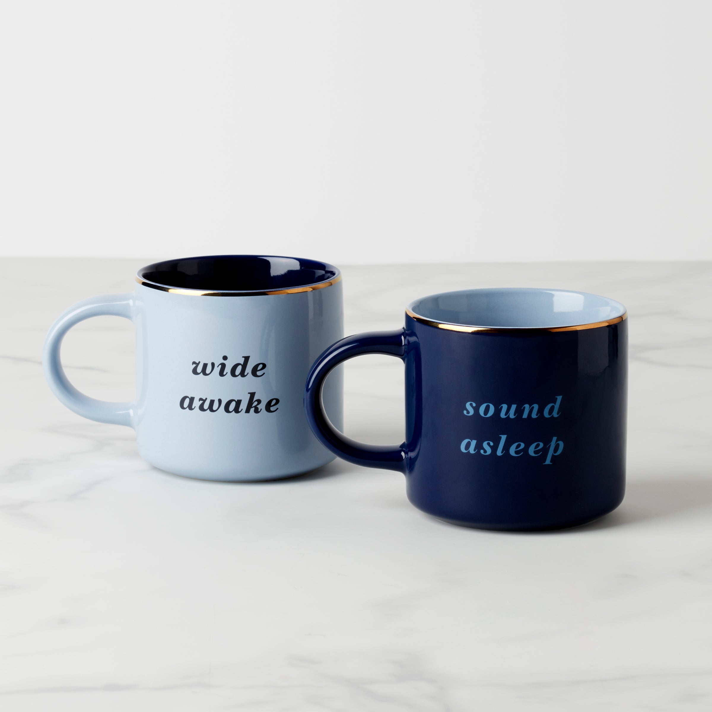 Alternative view of Two of a Kind Wide Awake & Sound Asleep Mugs   Set of 2