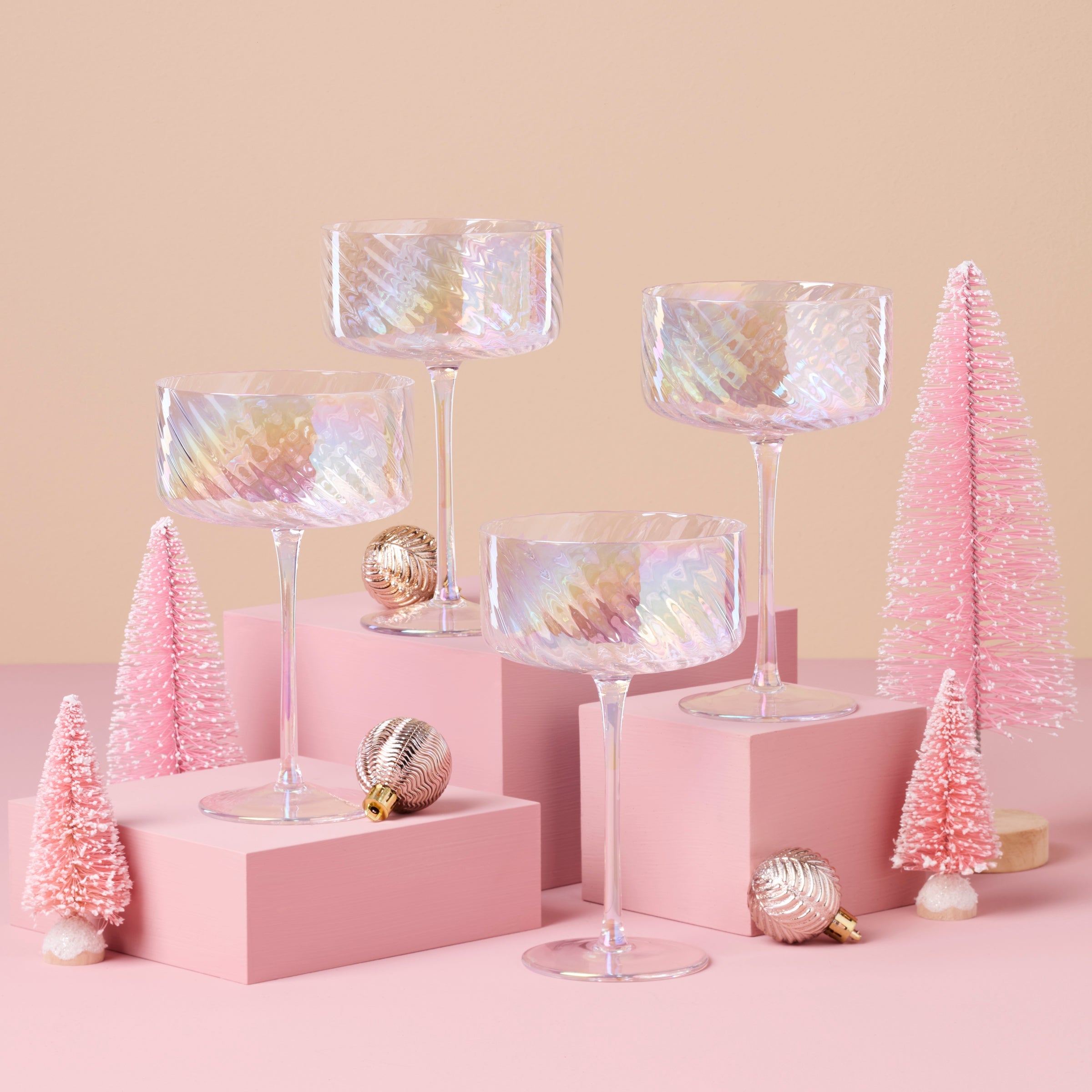 Tuscany Classics Iridescent Coupe Glasses Set Of 4 - Image 9