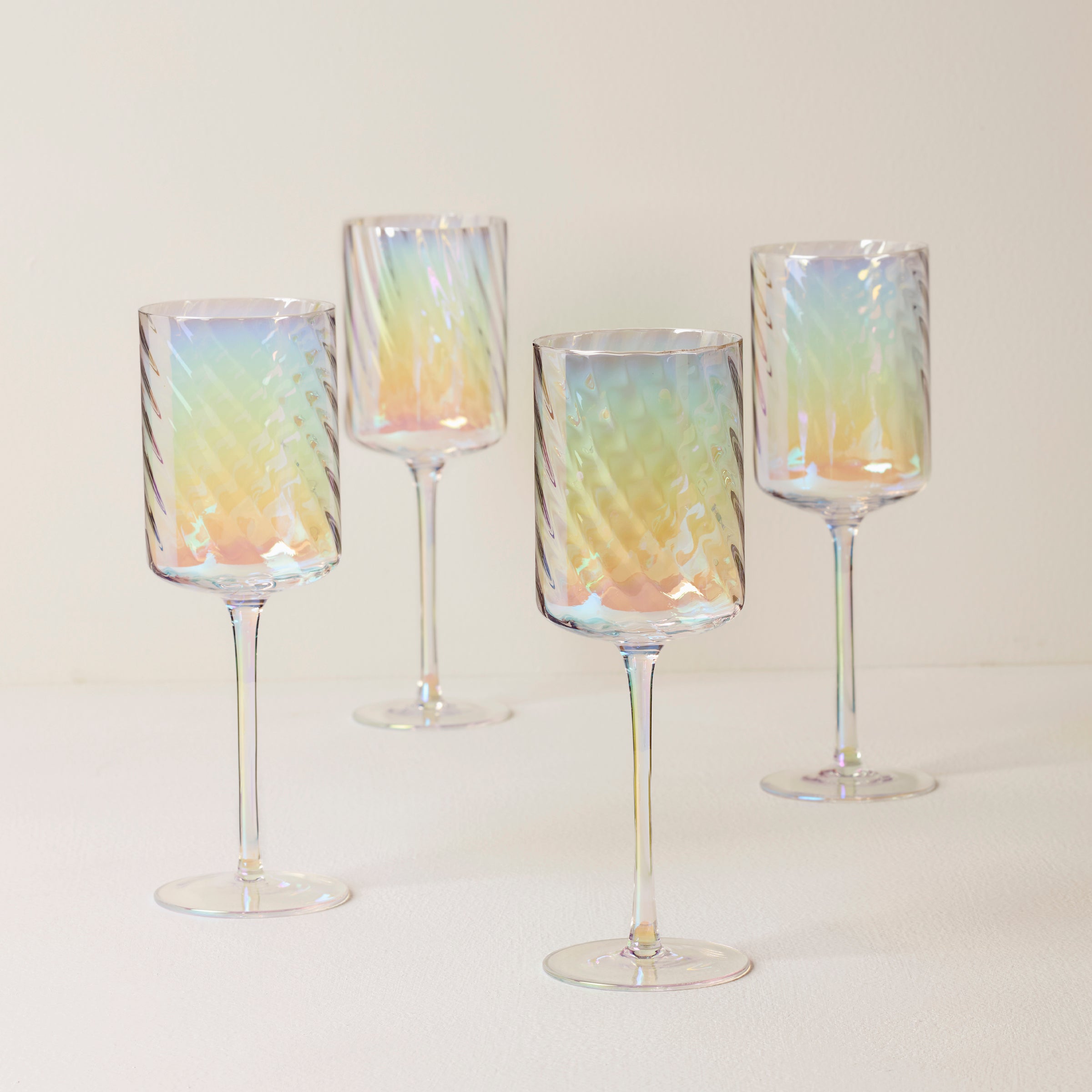 Tuscany Classics Iridescent Red Wine Glasses   Set Of 4