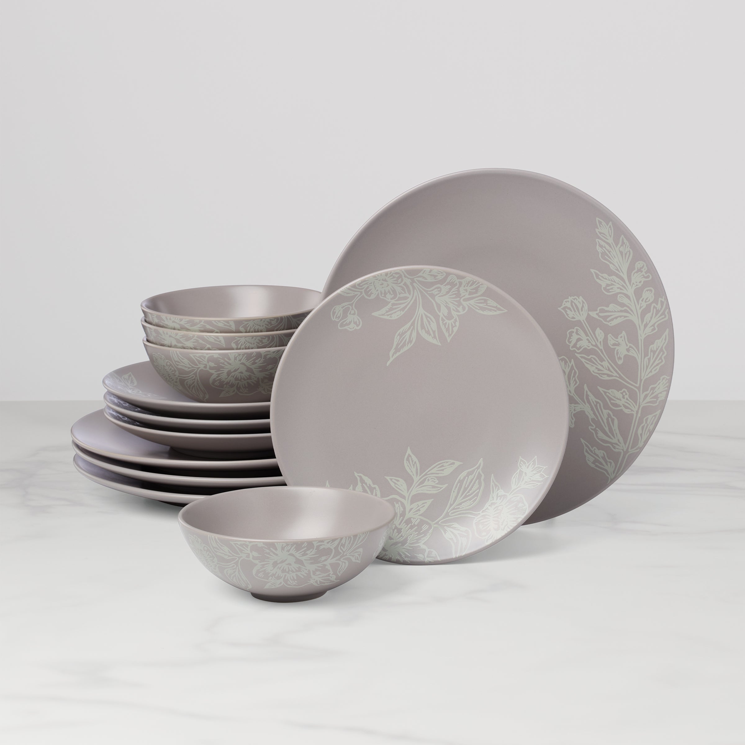 Roseto Pumice 12 Piece Dinnerware Set