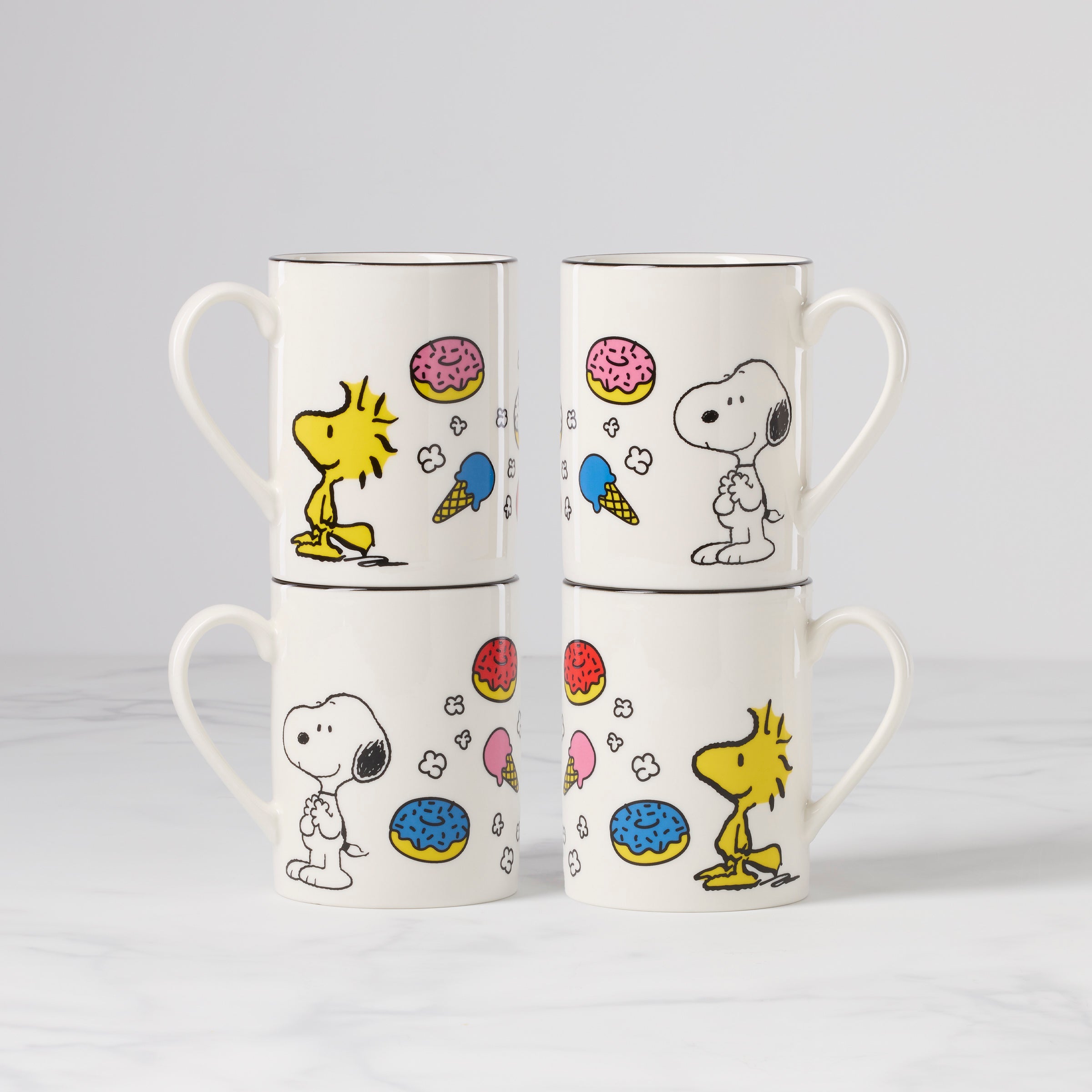 Chef Snoopy Mugs Set of 4