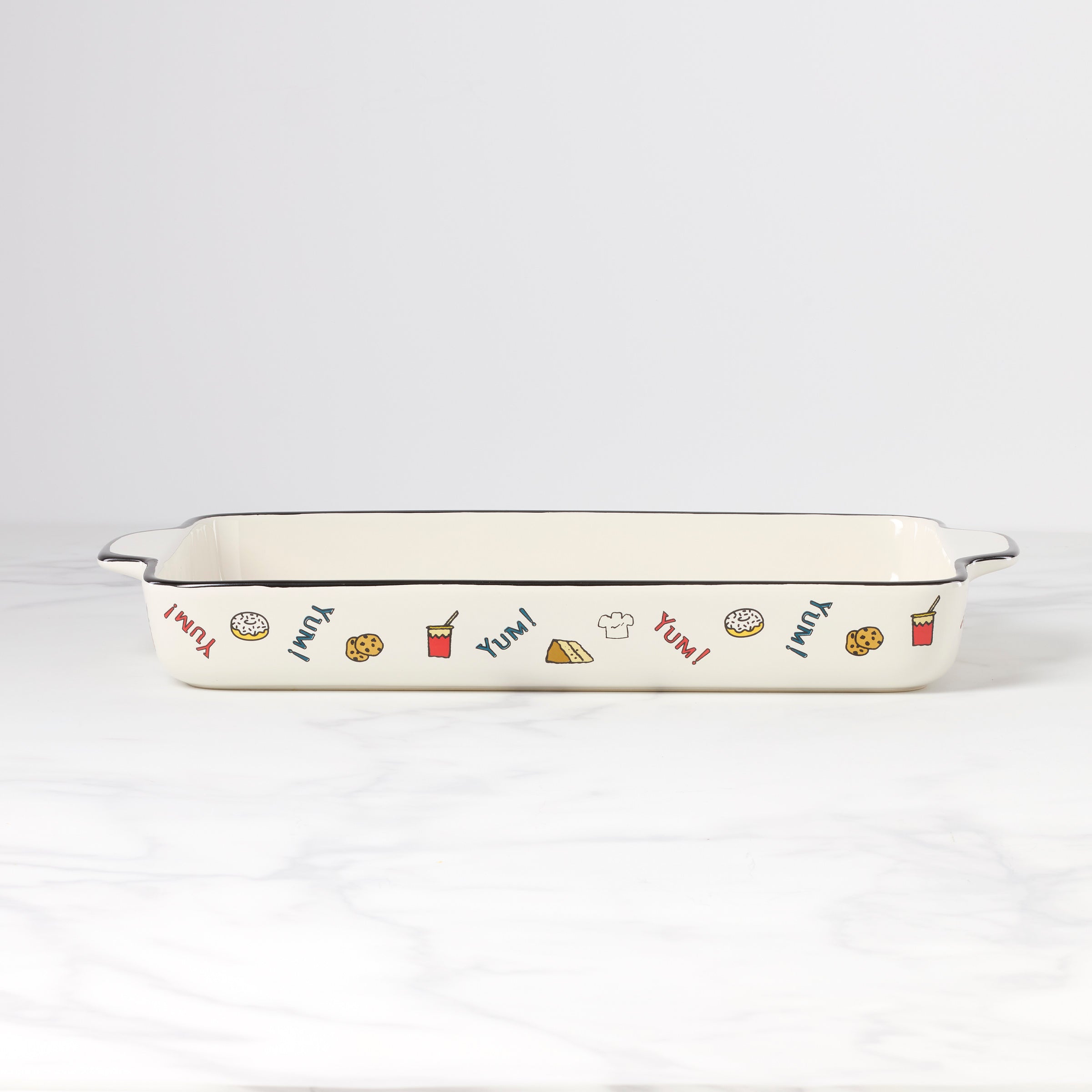 Alternative view of Chef Snoopy Rectangular Baker