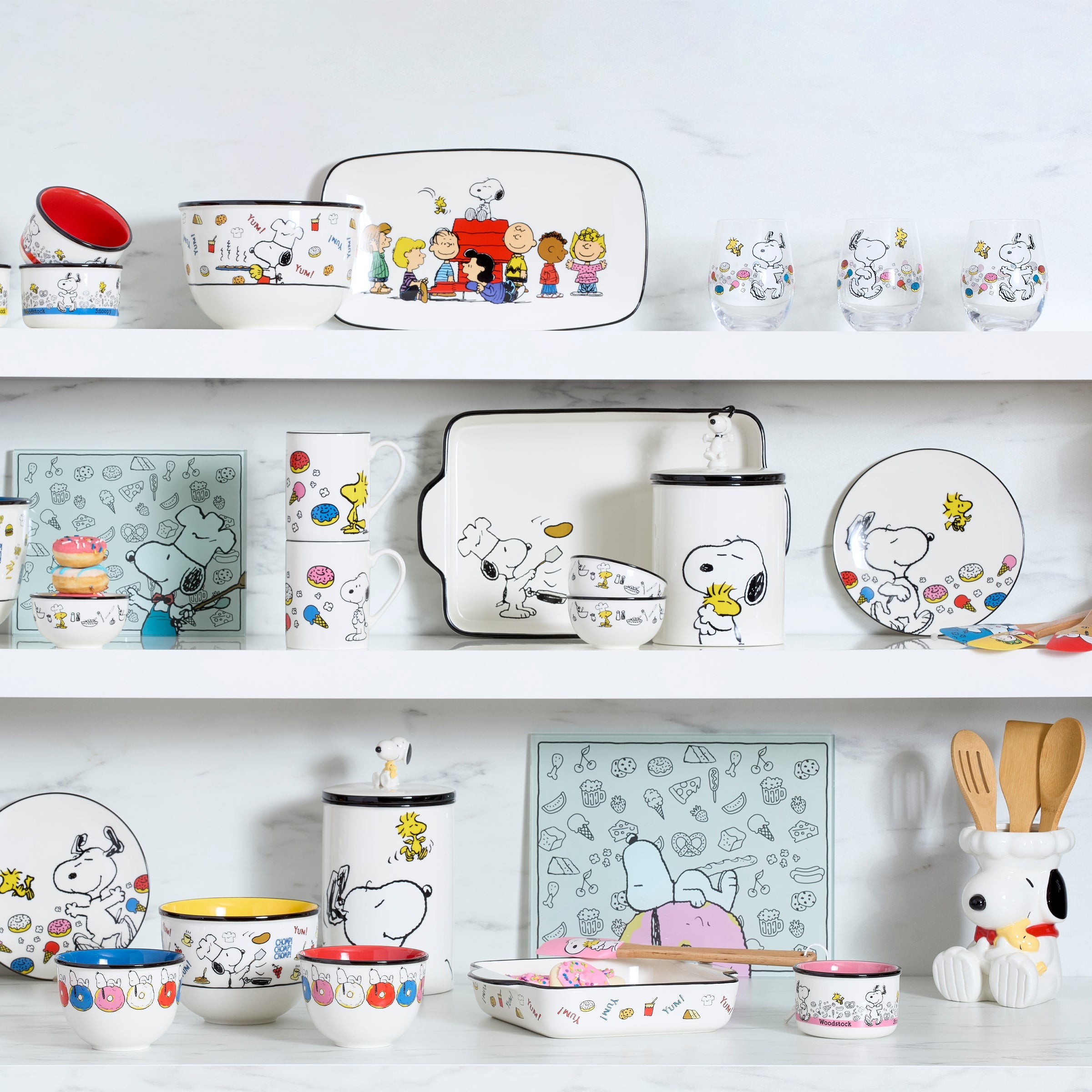 Alternative view of Chef Snoopy Tumblers   Set Of 4