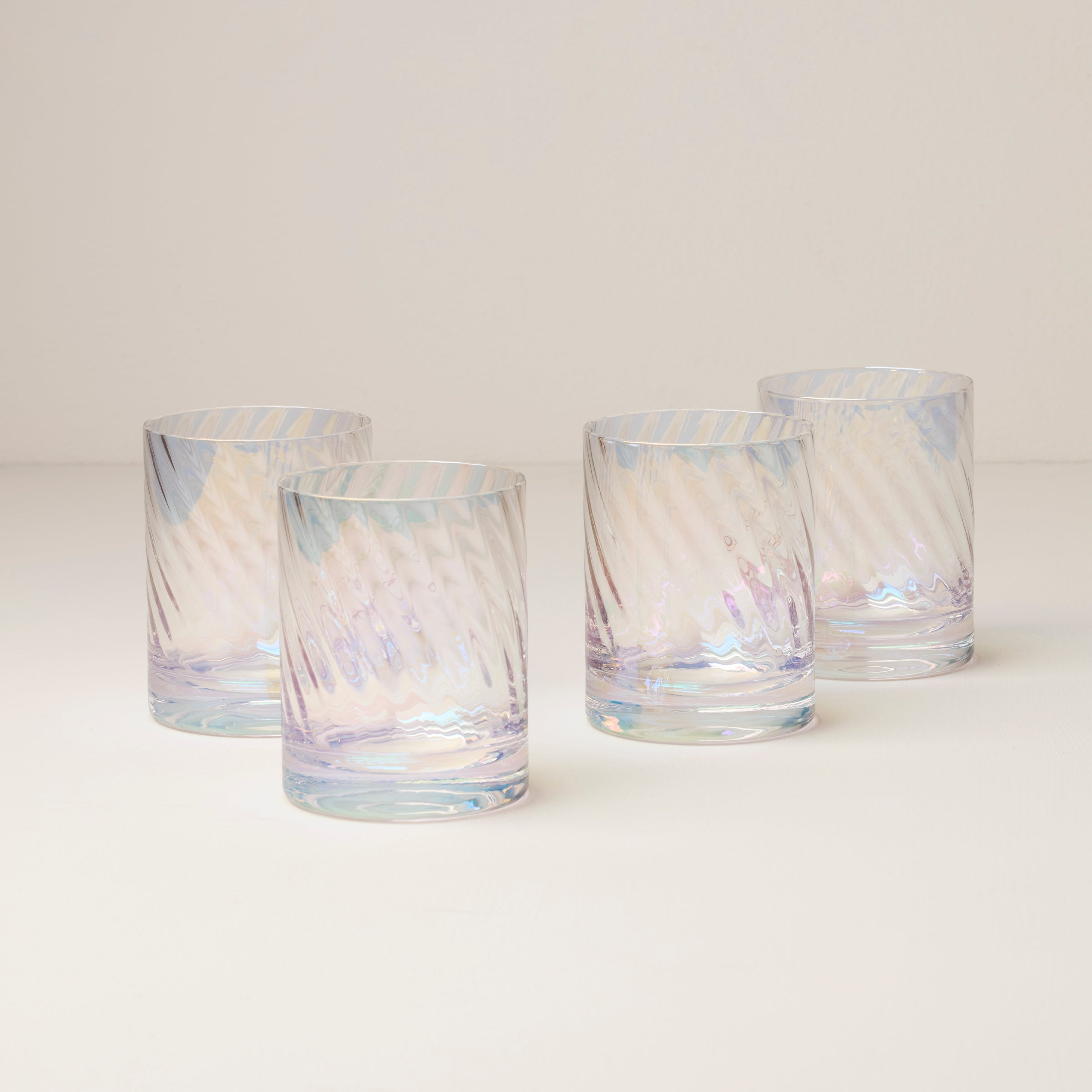 Tuscany Classics Iridescent Double Old Fashion Glasses   Set