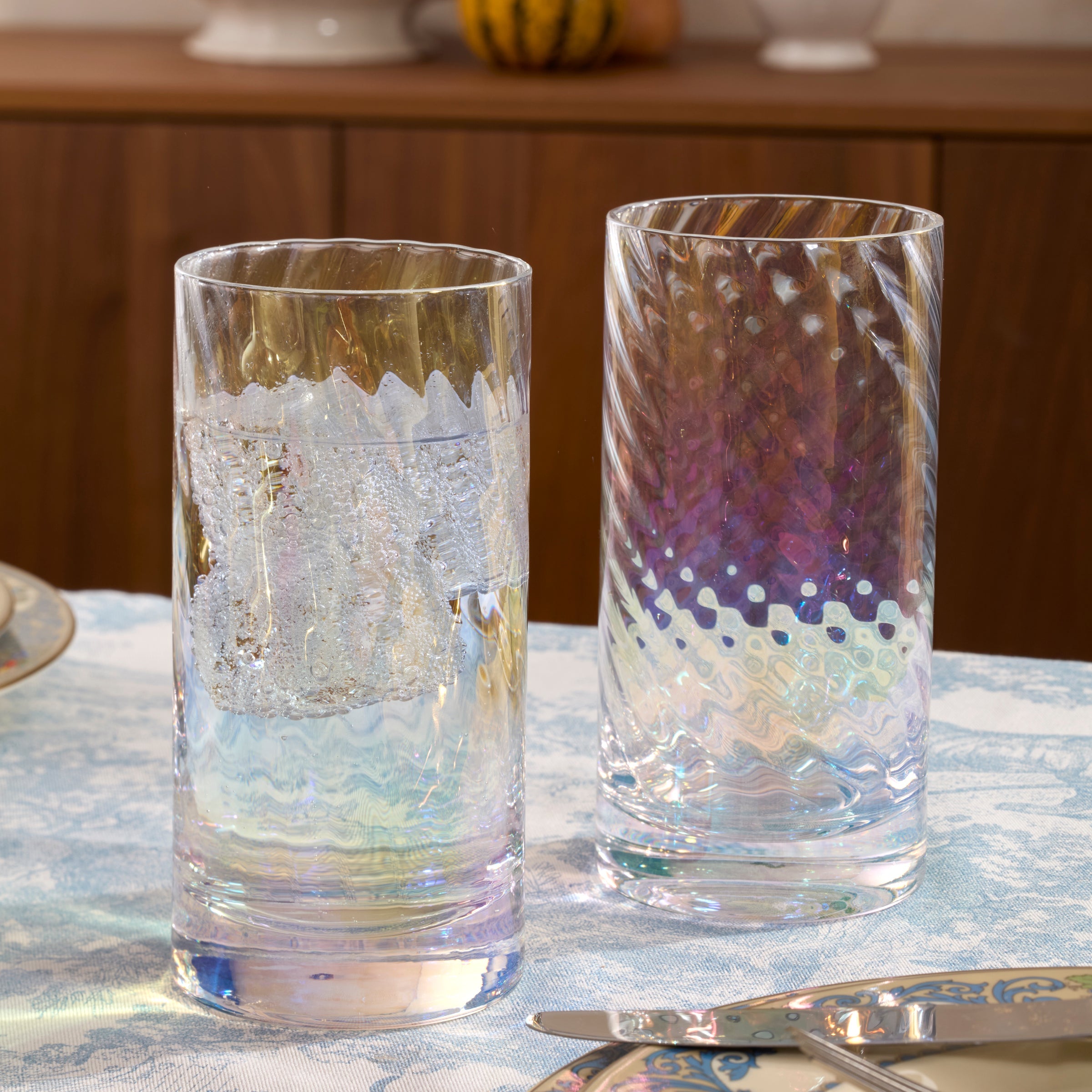 Tuscany Classics Iridescent Highball Glasses Set Of 4 - Image 3