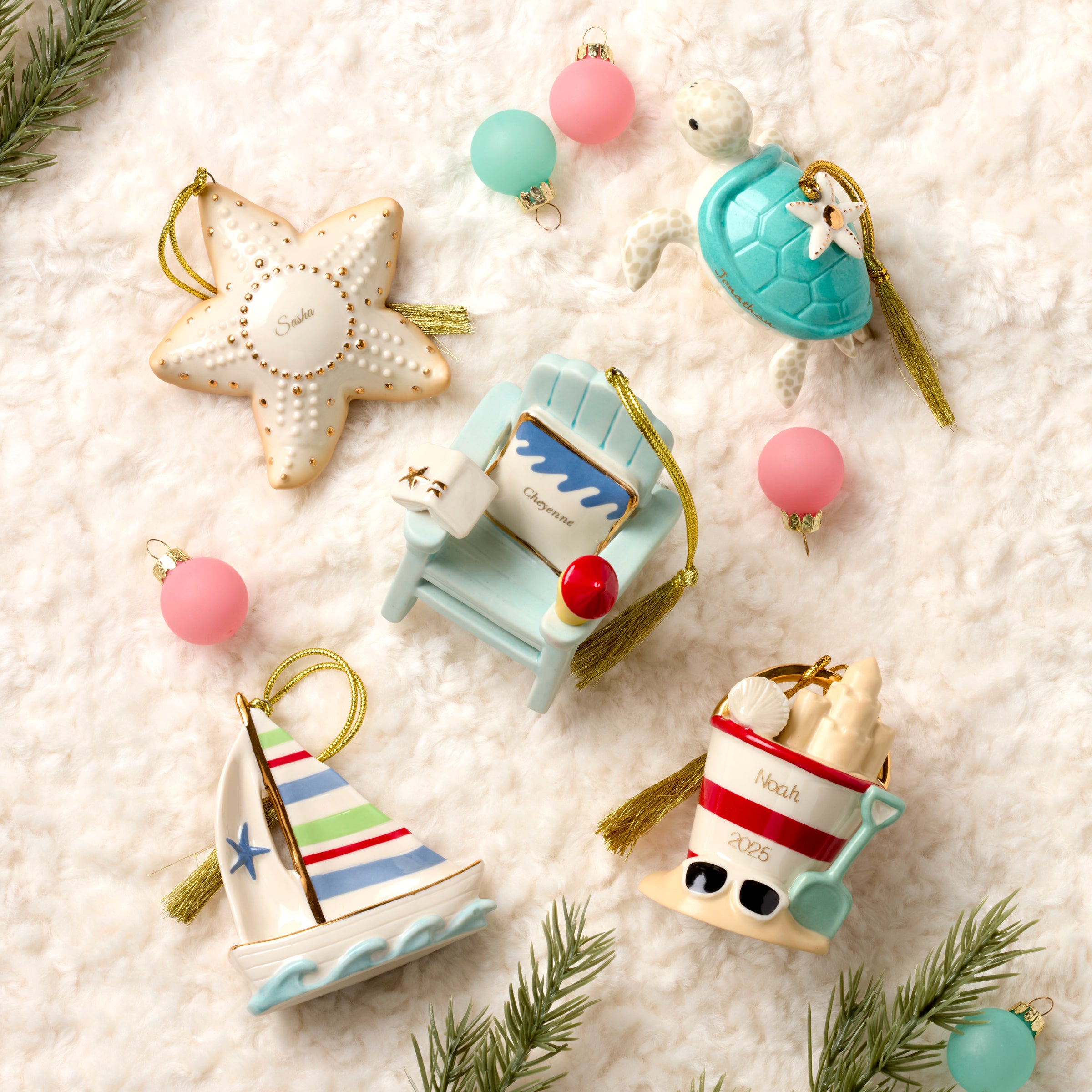 Alternative view of Personalized Starfish Ornament