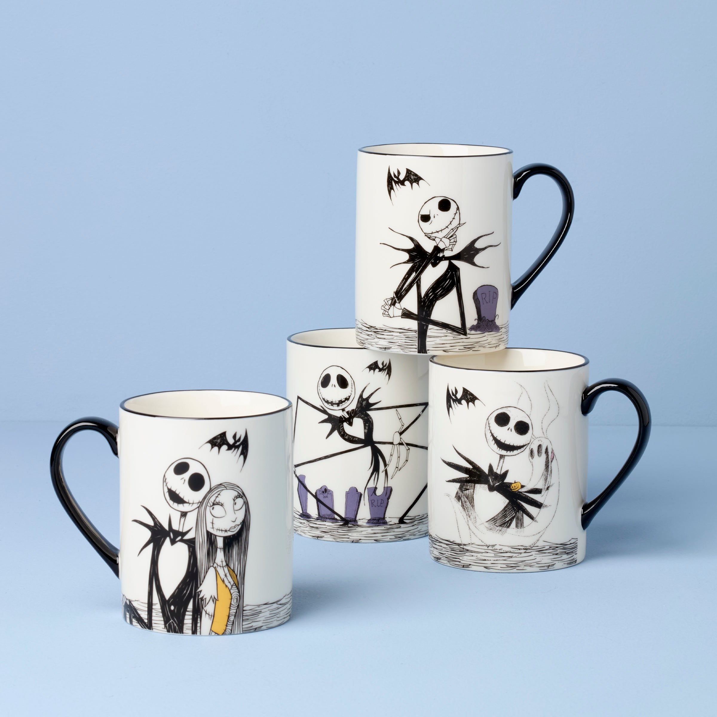 The Nightmare Before Christmas Mugs Set of 4