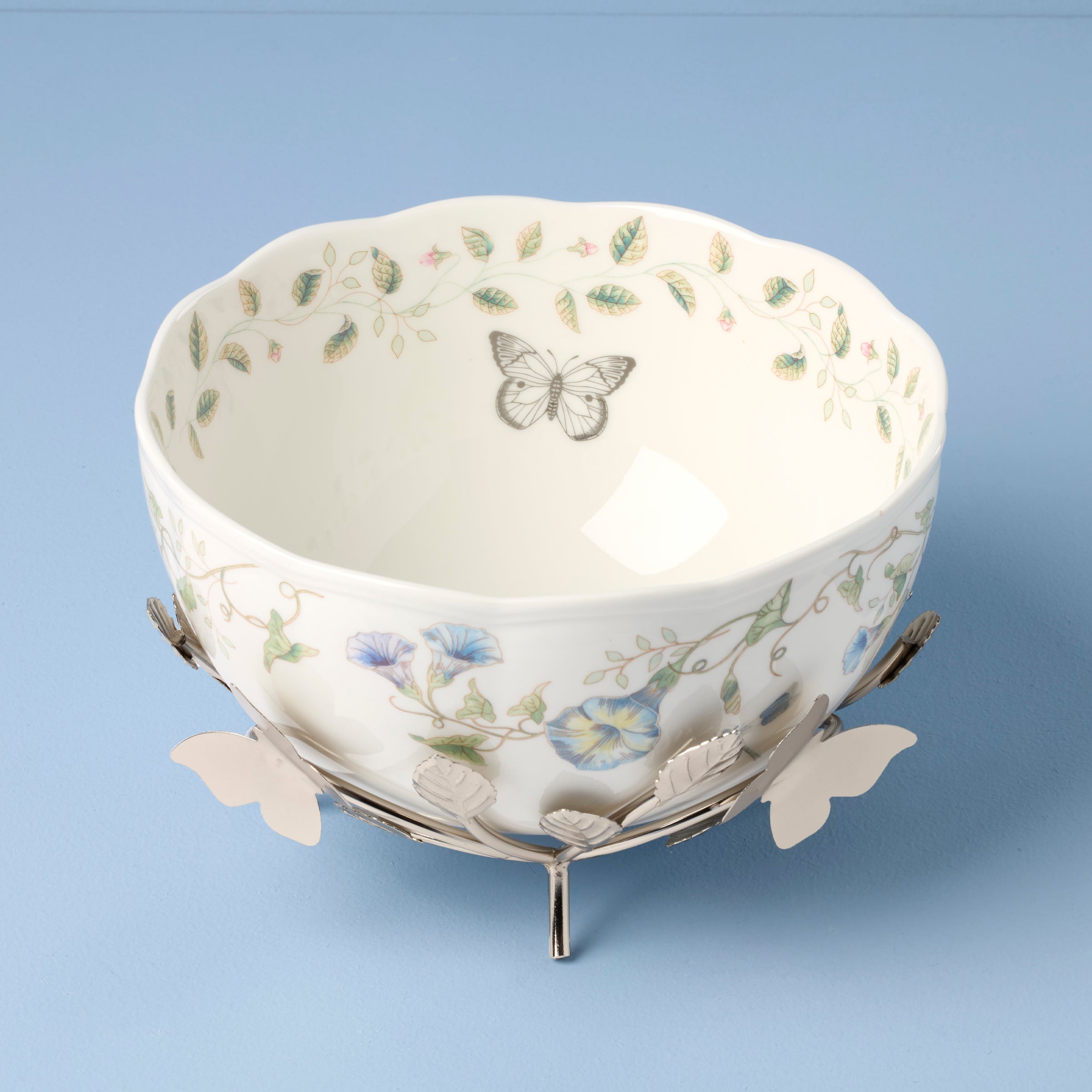 Alternative view of Butterfly Meadow 25th Anniversary Bowl With Stand