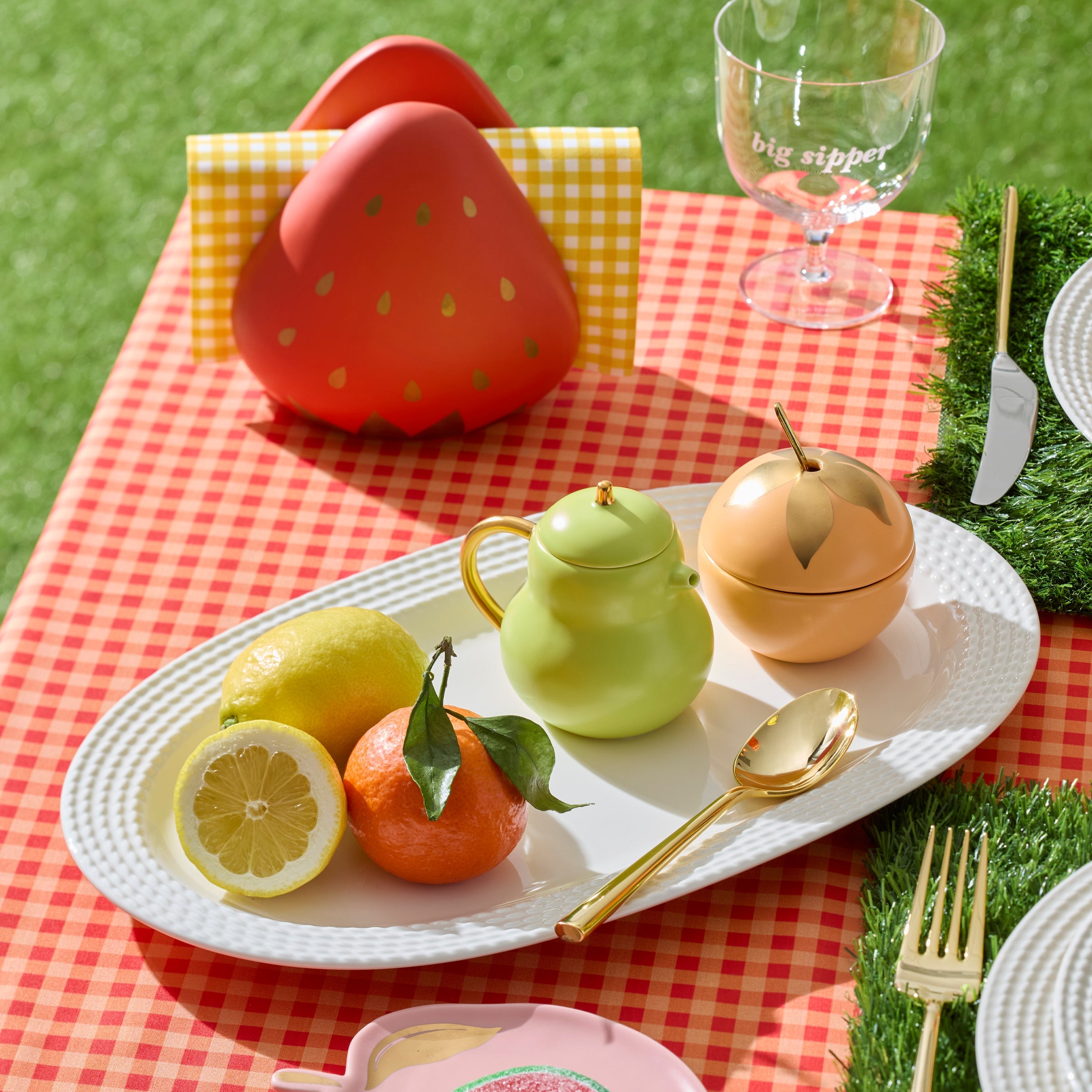 Alternative view of Tutti Fruity Strawberry Sponge/Napkin Holder