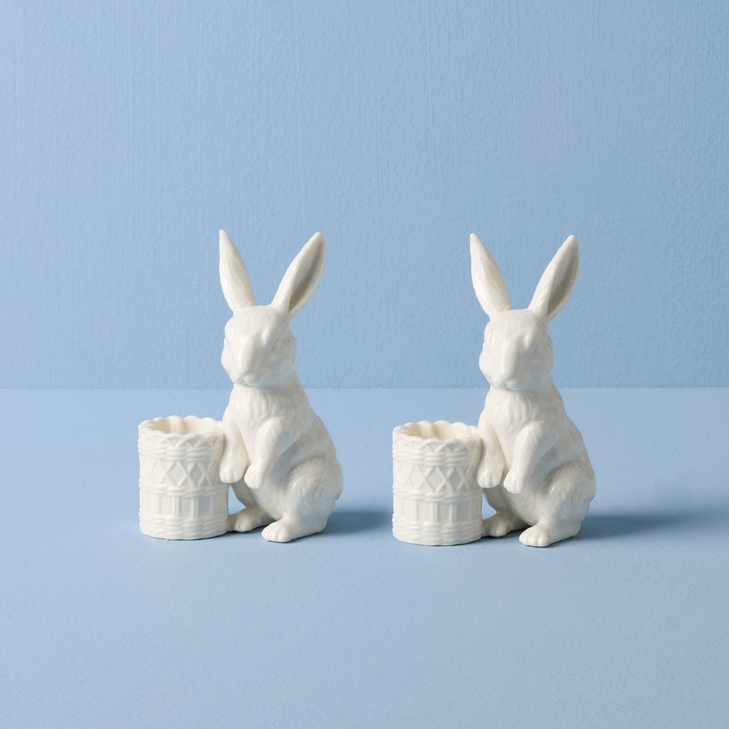 Wicker Creek Bunny Candle Holders Set of 2