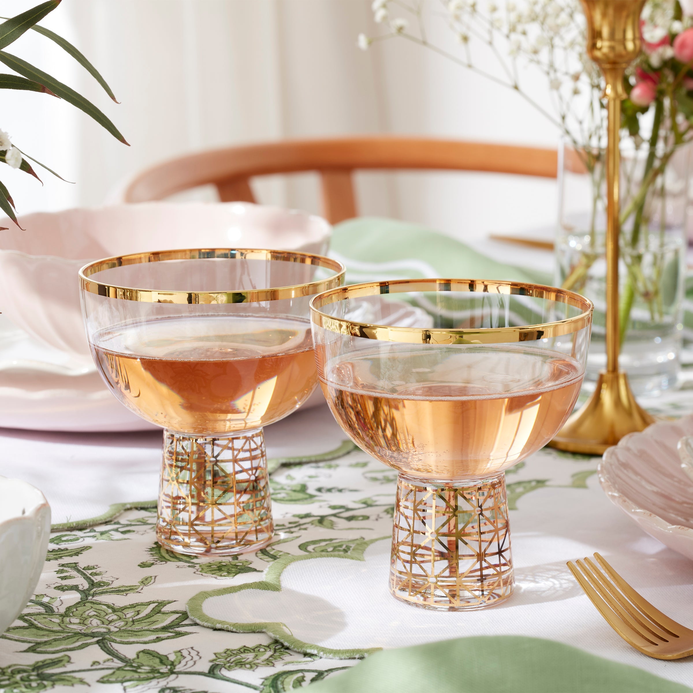 Tuscany Classics Gold Frost Coupe Glasses Set Of 4 - Image 3