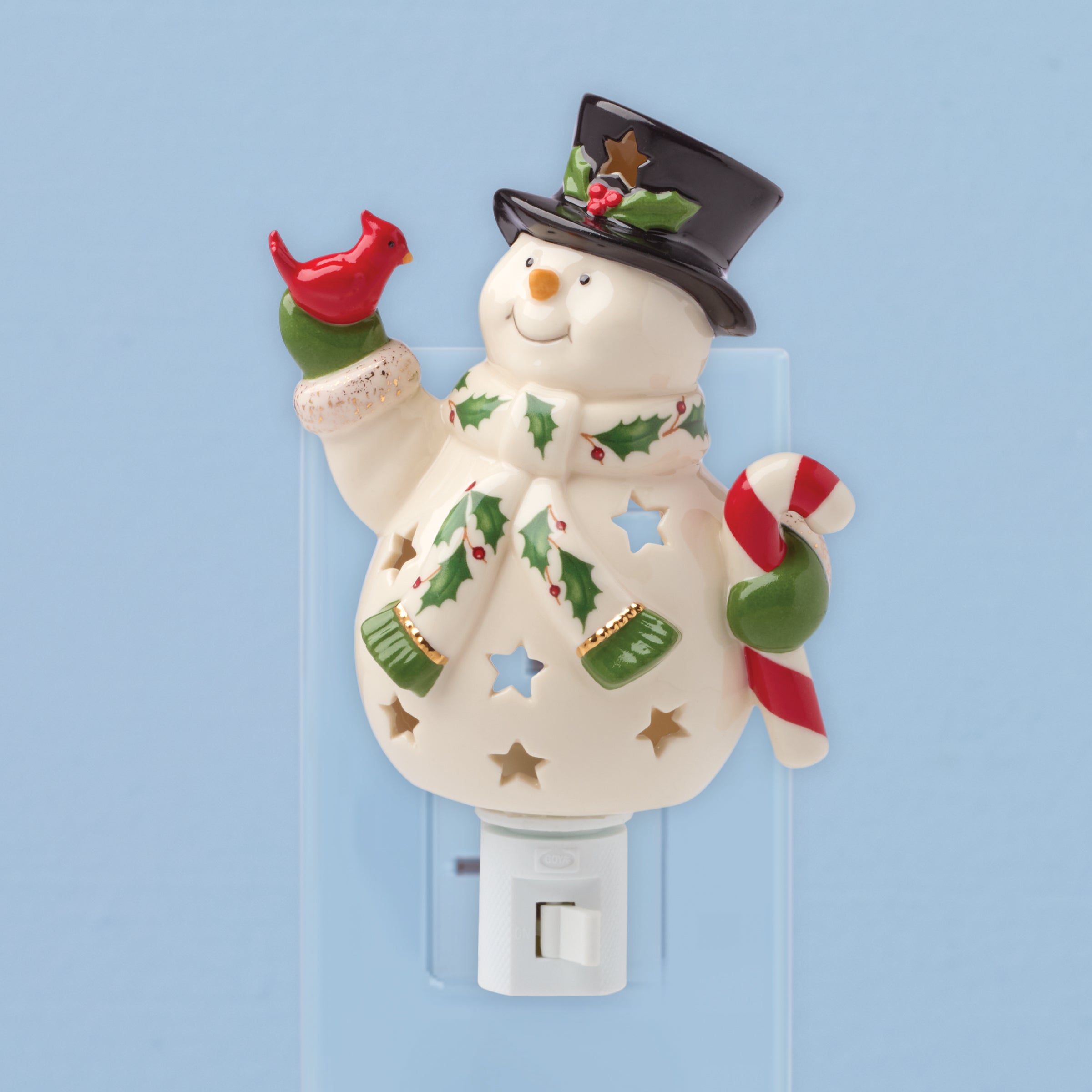 Alternative view of Happy Holly Days Snowman Night Light
