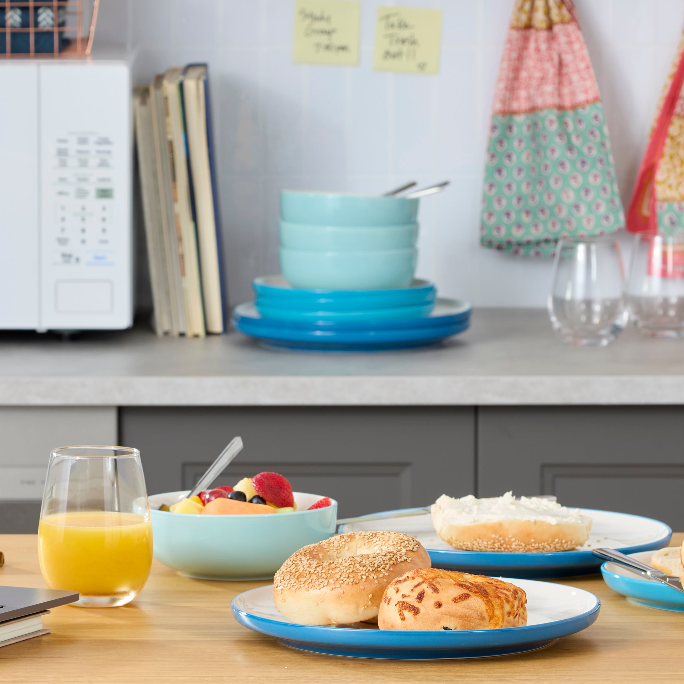 24 Seven Colors Turquoise 12 Piece Dinnerware Set - Image 11