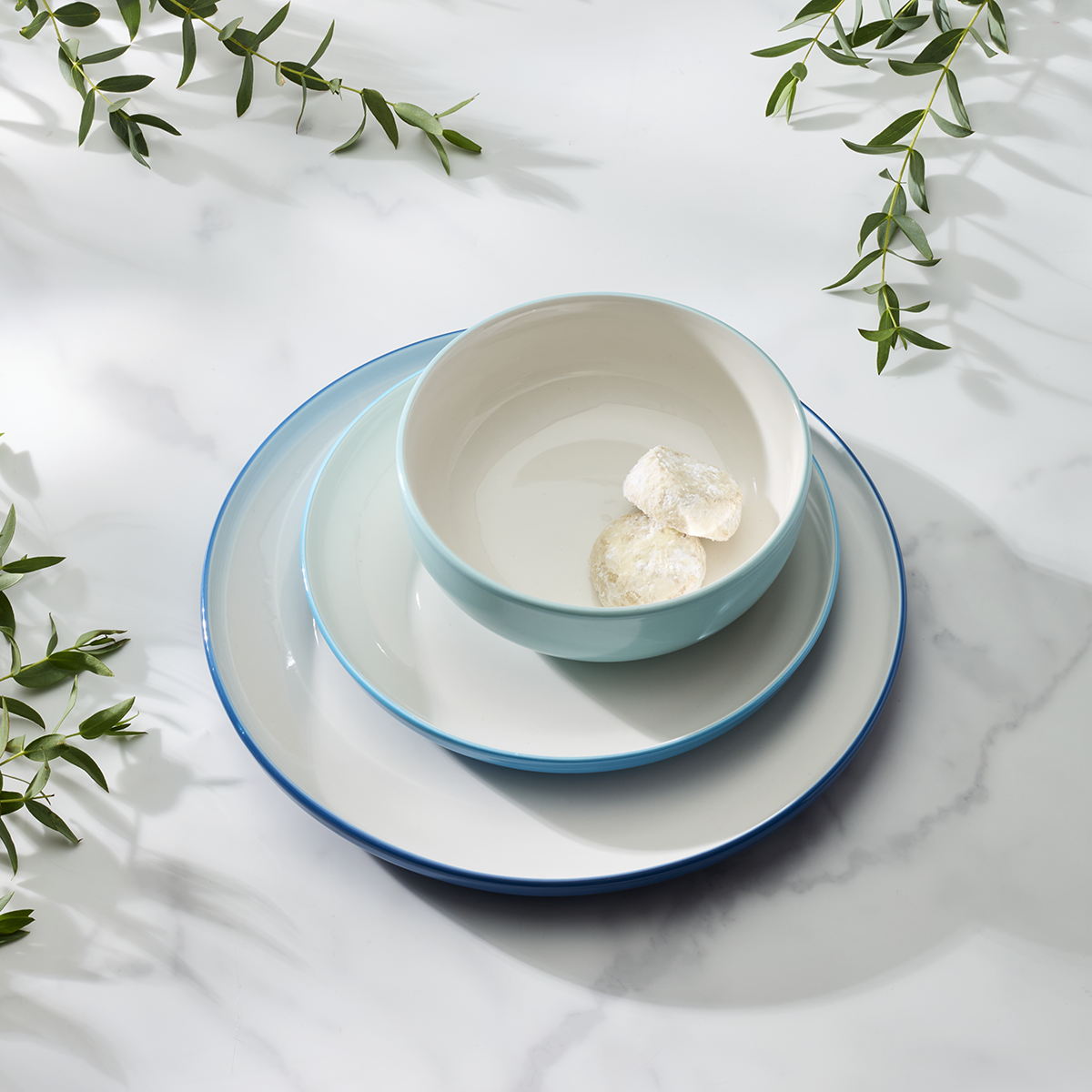 24 Seven Colors Turquoise 12 Piece Dinnerware Set - Image 14