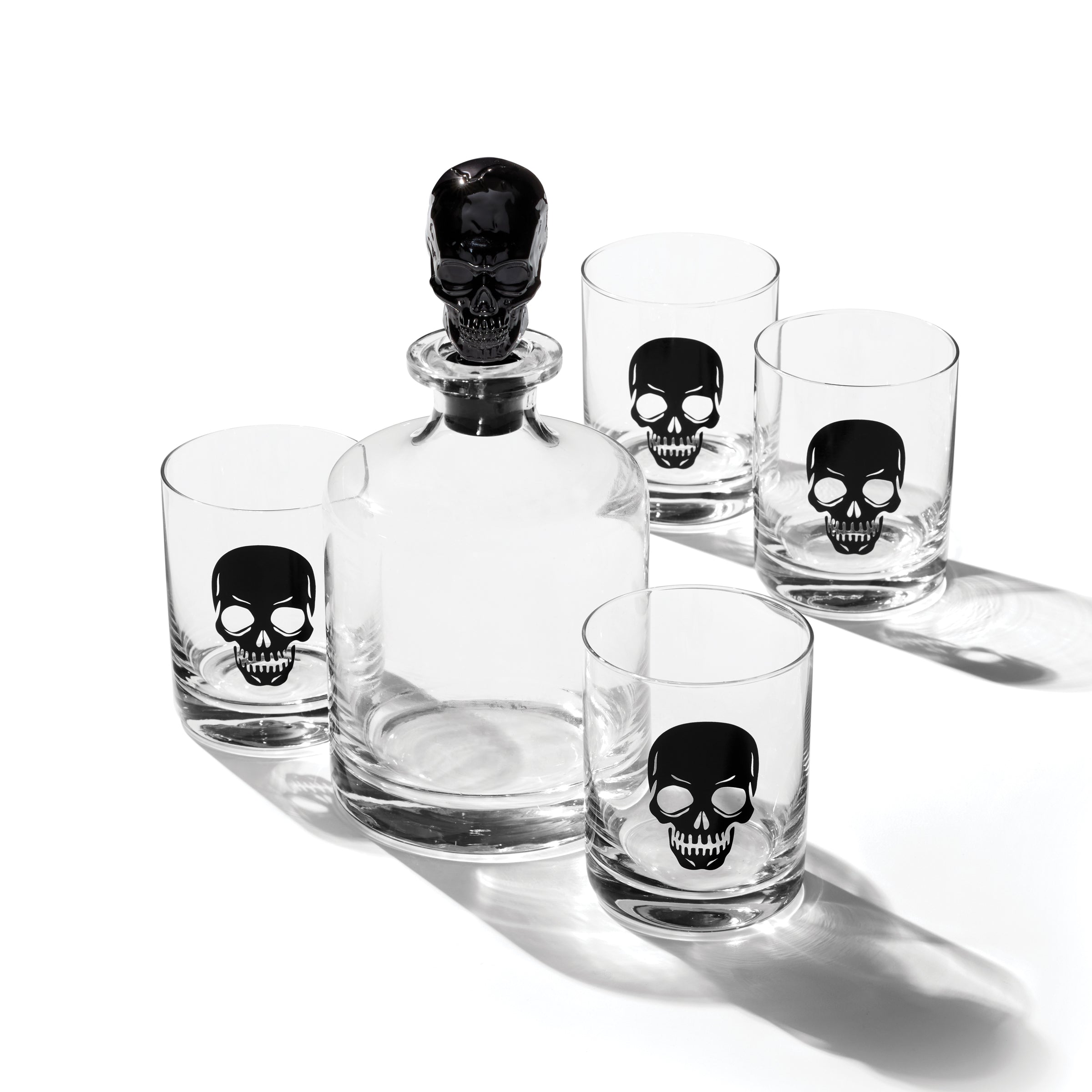 Alternative view of Vintro Halloween 5 Piece Skeleton Whiskey Set