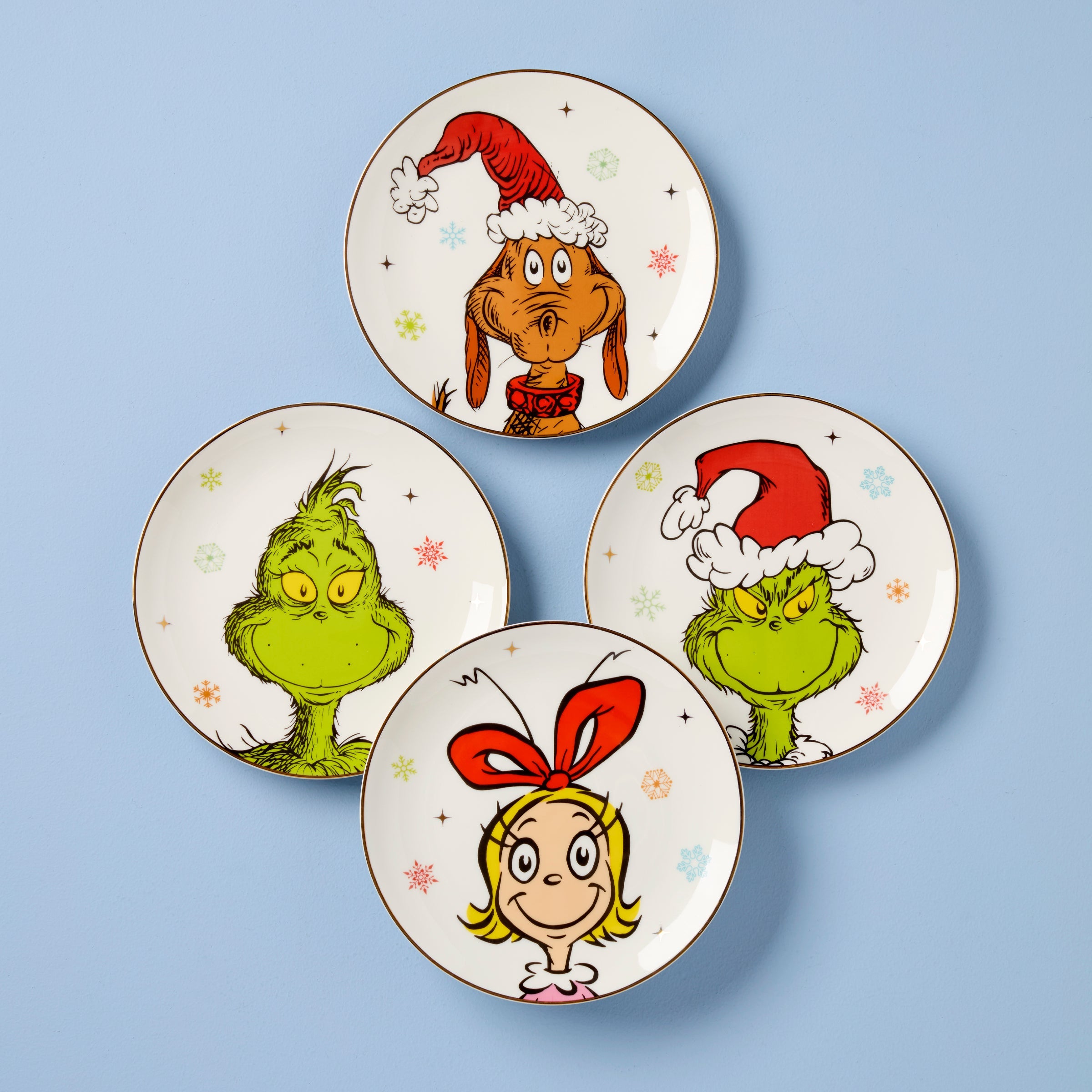 Merry Grinchmas Accent Plates Set of 4