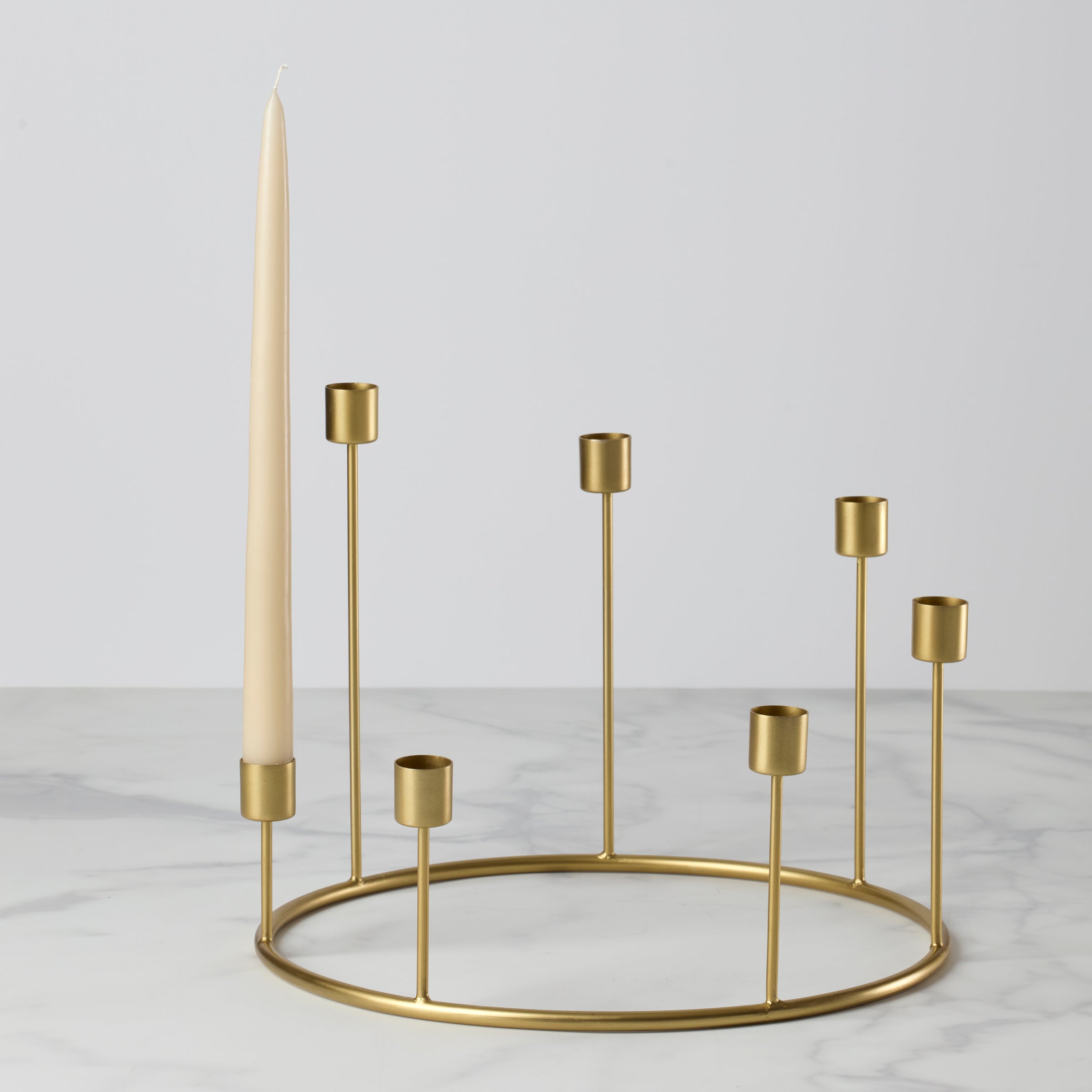 Alternative view of Kent Large Gold Candlestick Wreath