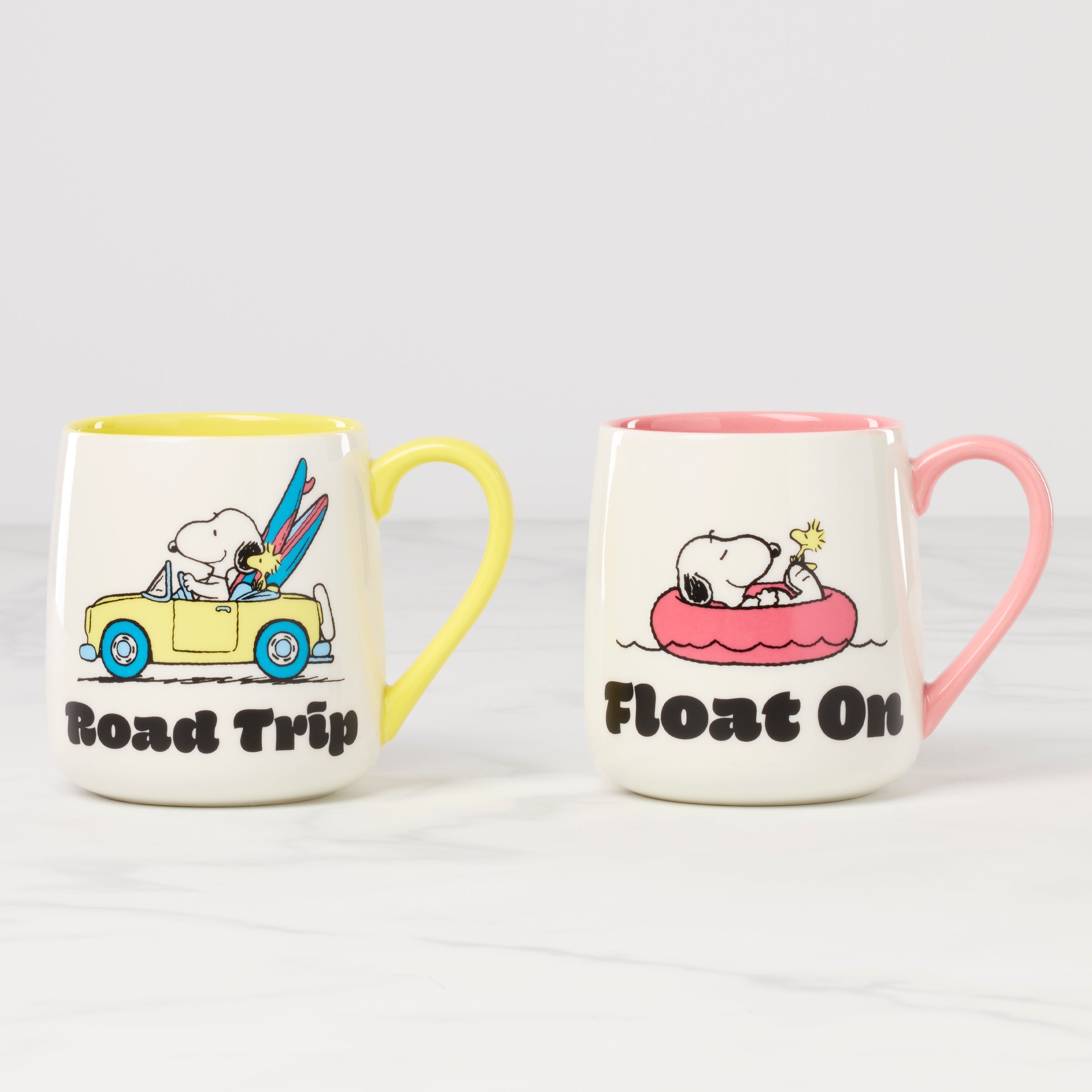 Peanuts Mugs Set of 2 Road Trip Float On