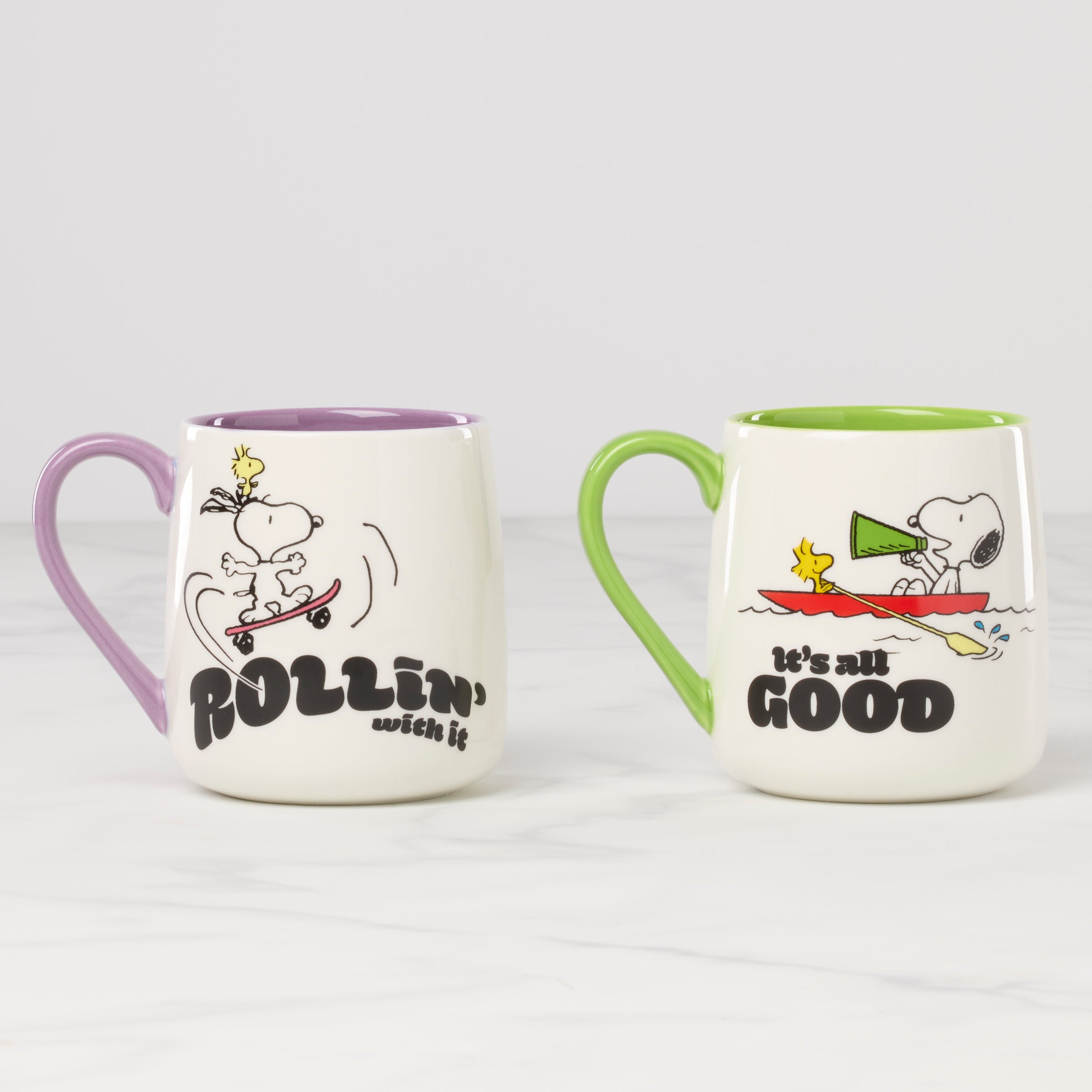 Alternative view of Peanuts Mugs   Set of 2   Rollin' All Good