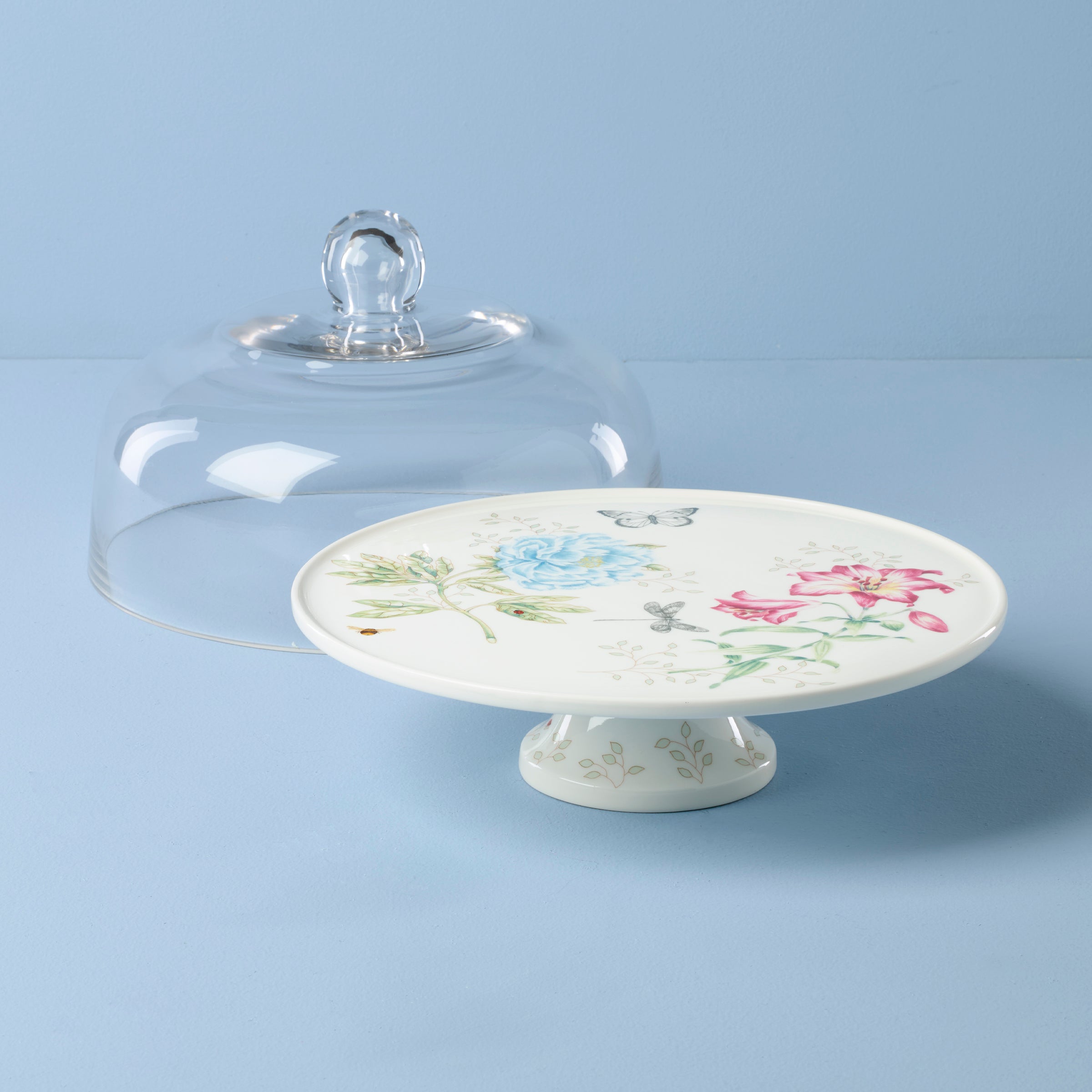 Alternative view of Butterfly Meadow 25th Anniversary Cake Plate
