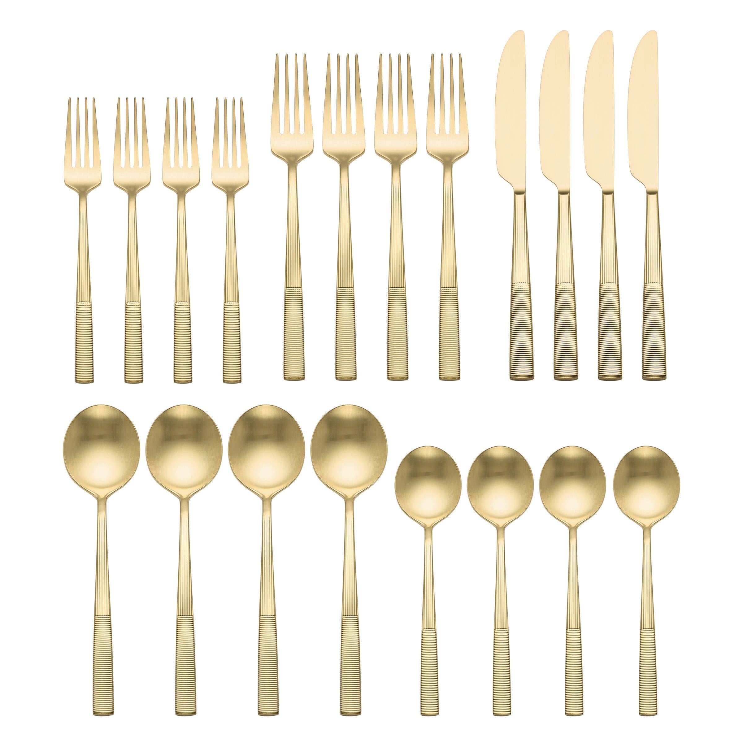 Alternative view of Modulus Champagne Satin 20 Piece Flatware Set