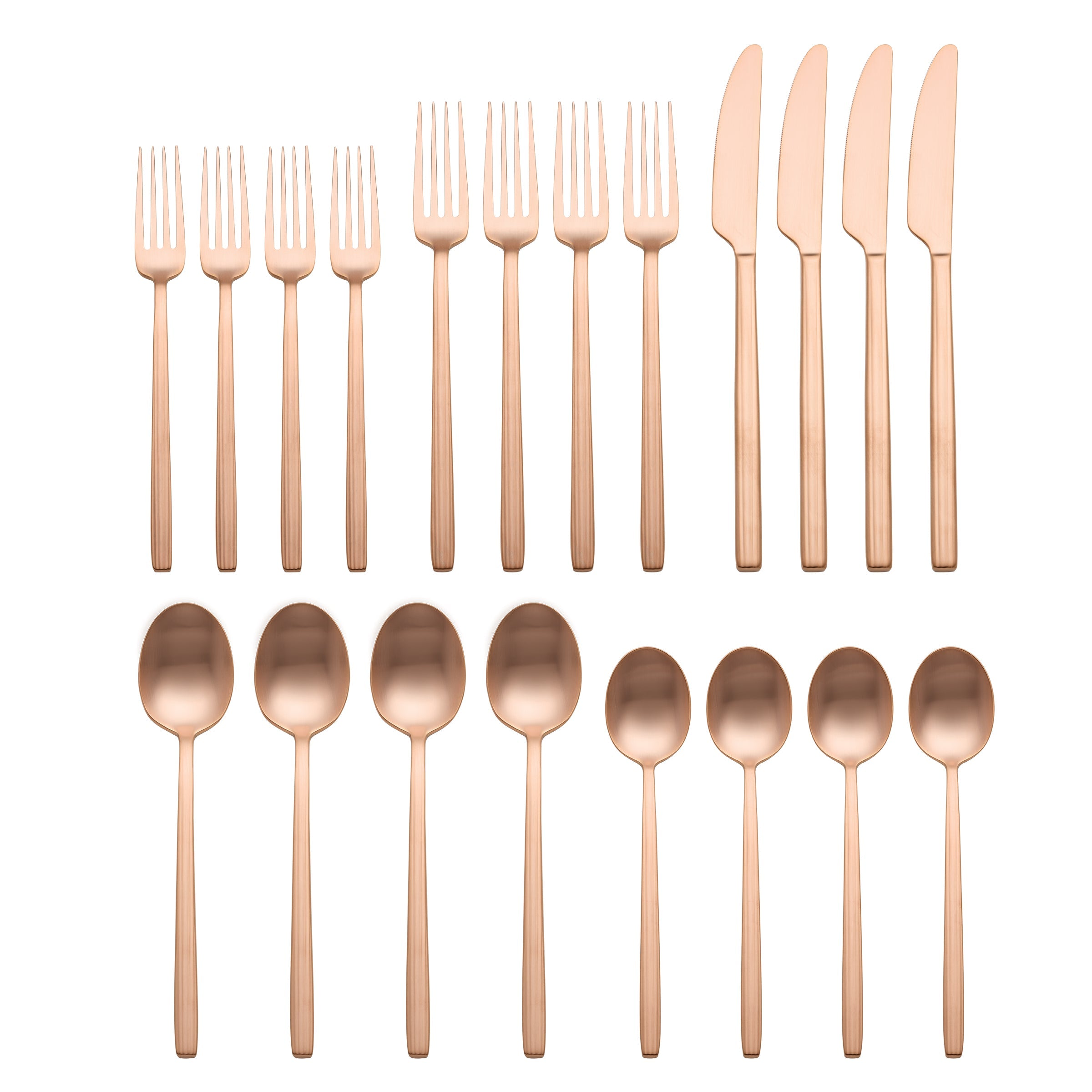 Alternative view of Dean Rose Gold Satin 20 Piece Flatware Set
