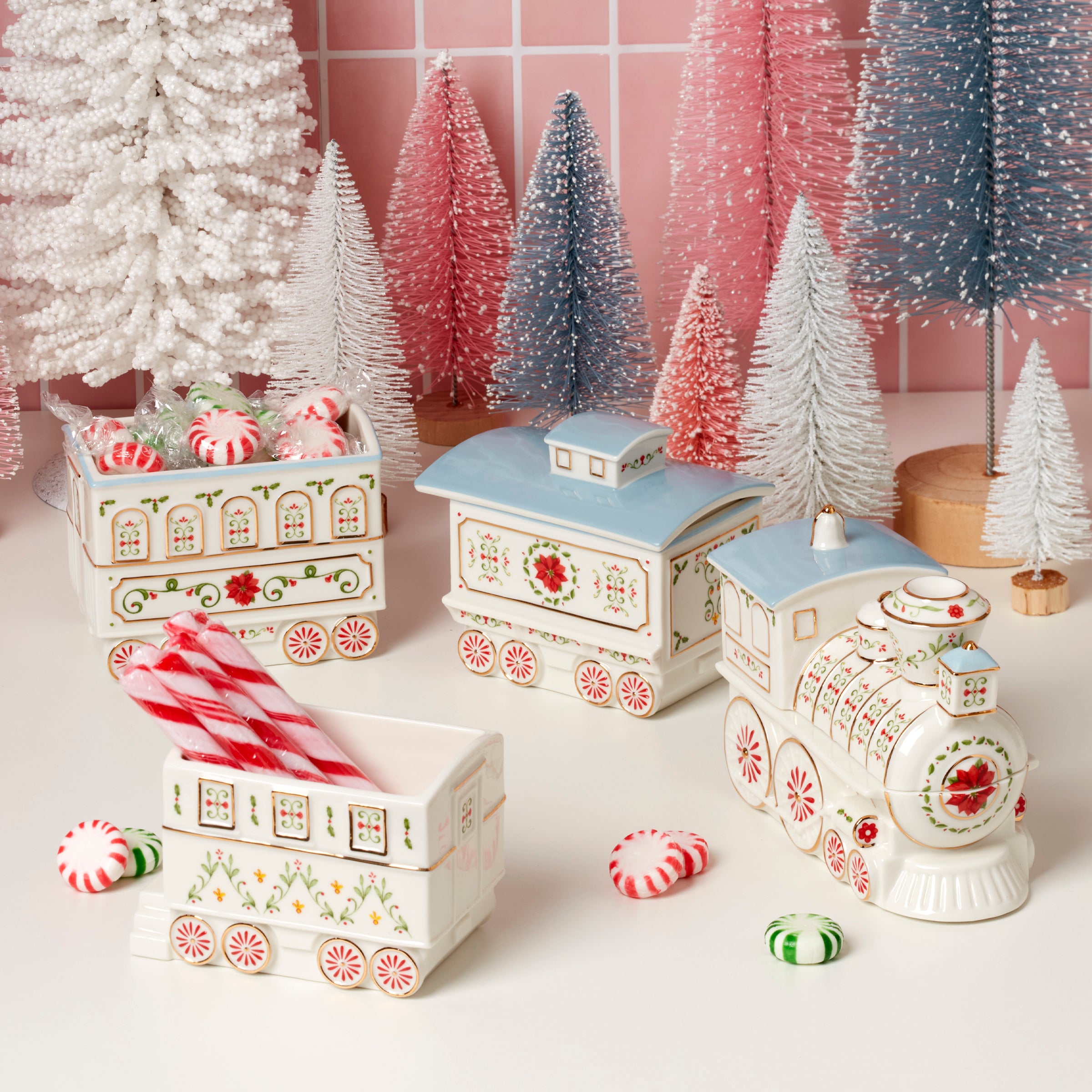 Lenox Holiday Village Christmas Train Server - Image 3