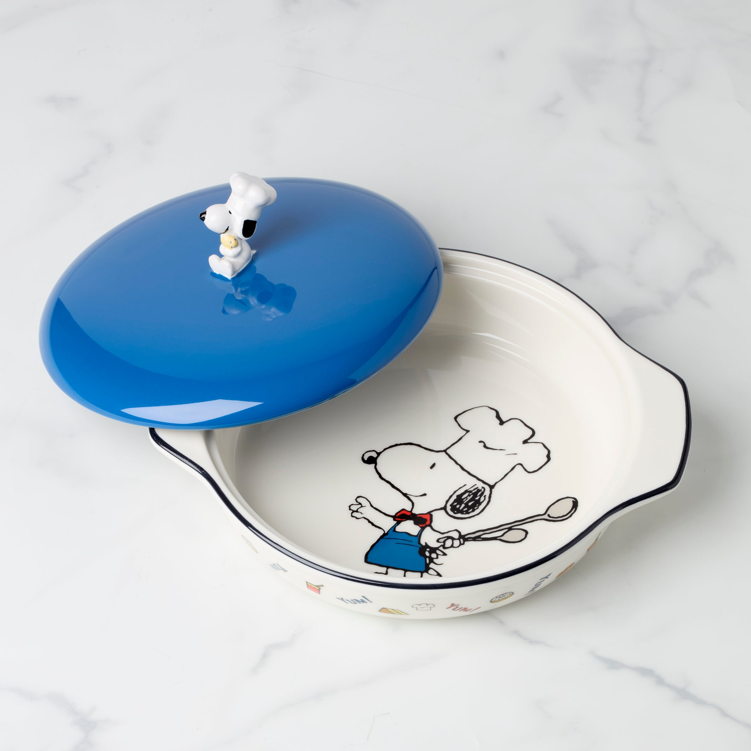 Alternative view of Chef Snoopy Covered Casserole Dish