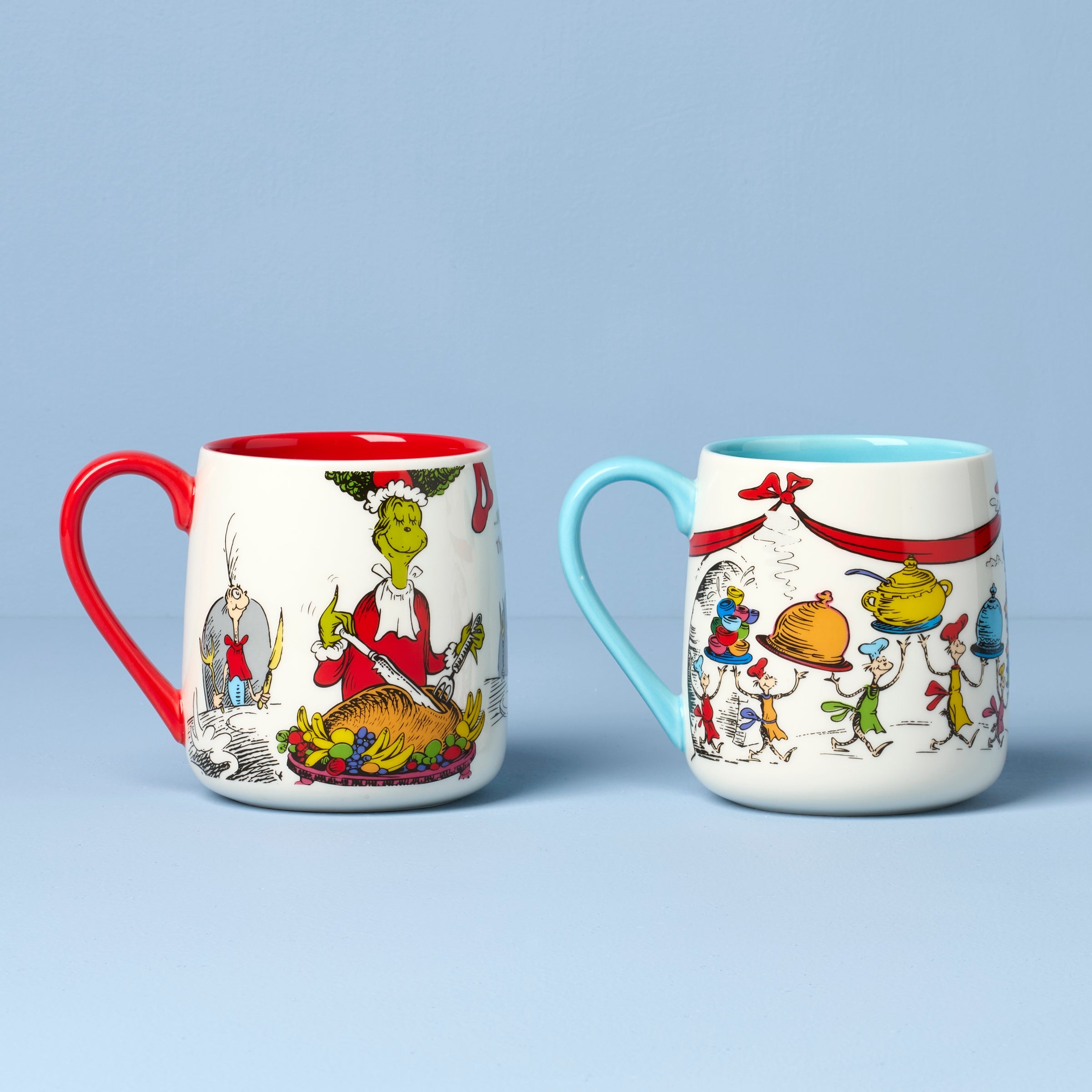 Who Ville Carving Serving Beast Mugs   Set of 2