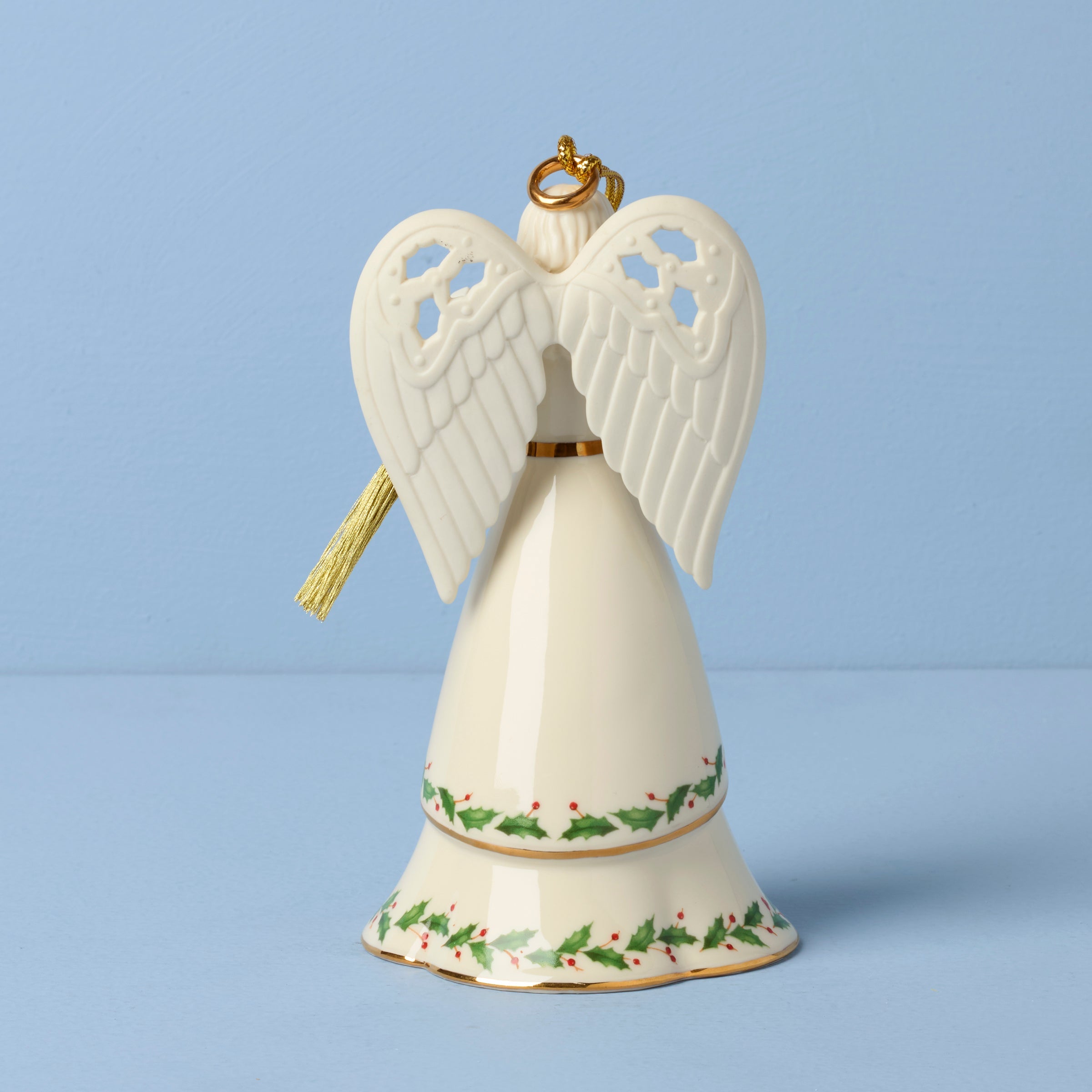 Alternative view of Holiday Angel Bell with Mandolin Ornament