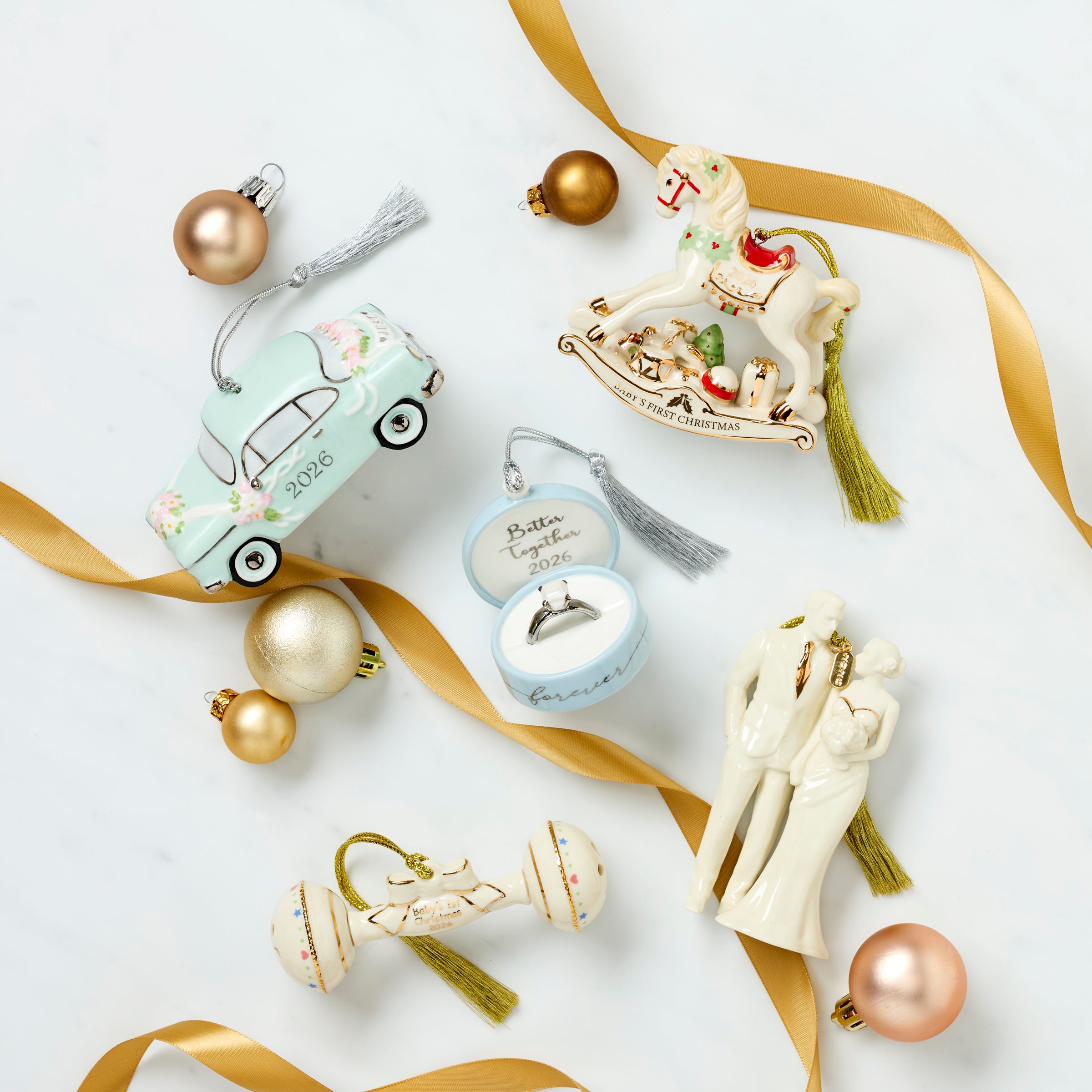 2026 Baby's 1st Christmas Vintage Rocking Horse Ornament - Image 4