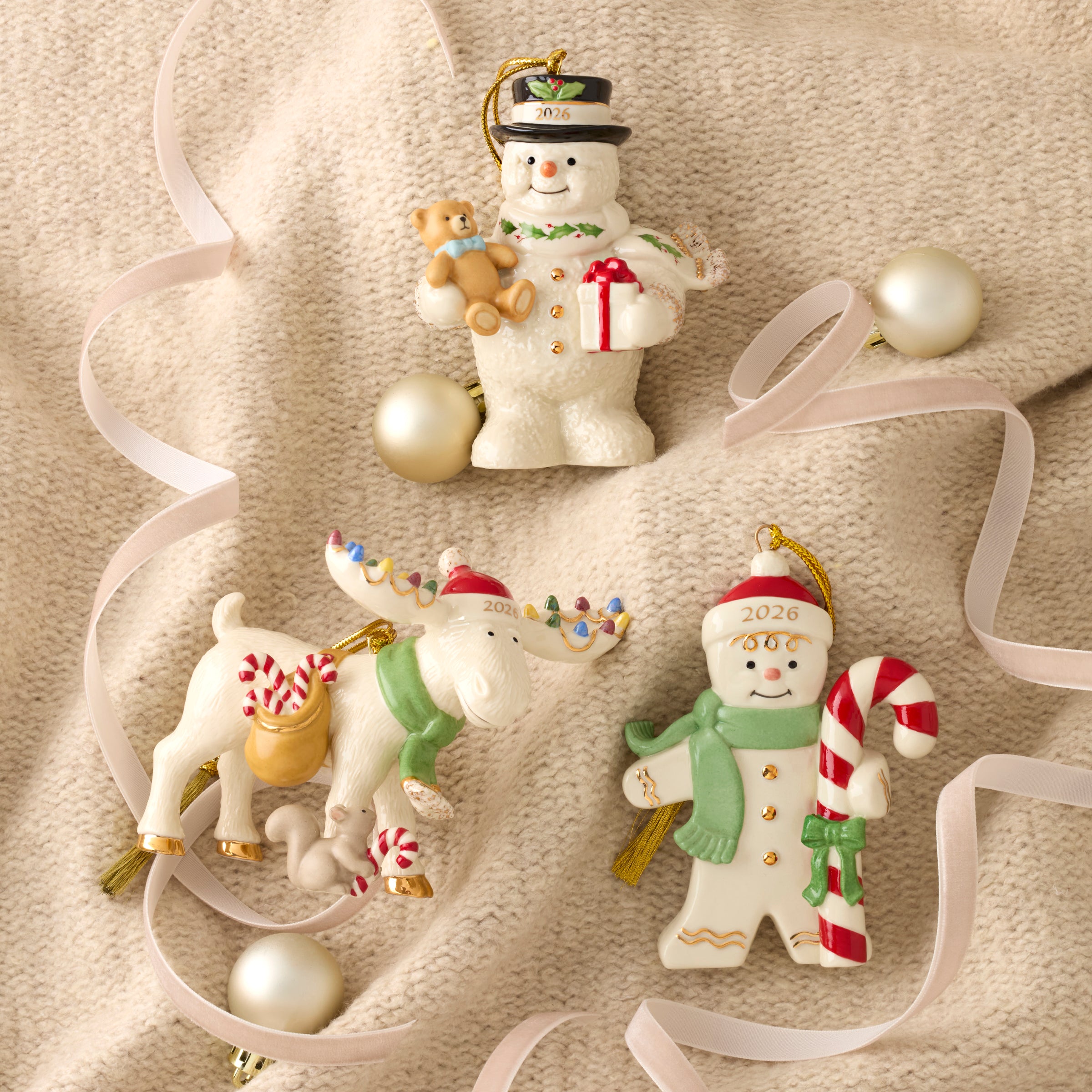 2026 Gingerbread with Candy Cane Ornament - Image 3