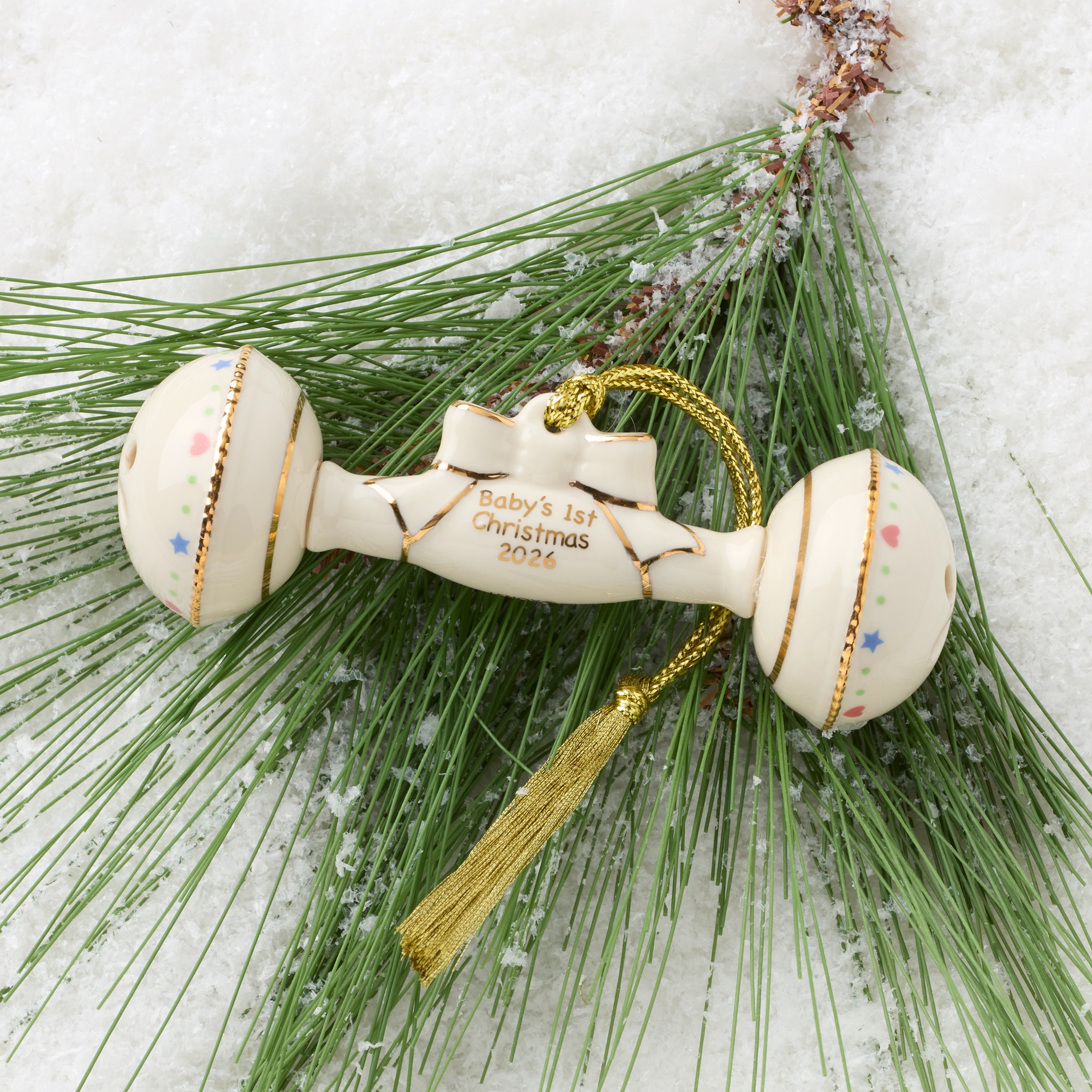 Alternative view of 2026 Babys 1st Christmas Rattle Ornament