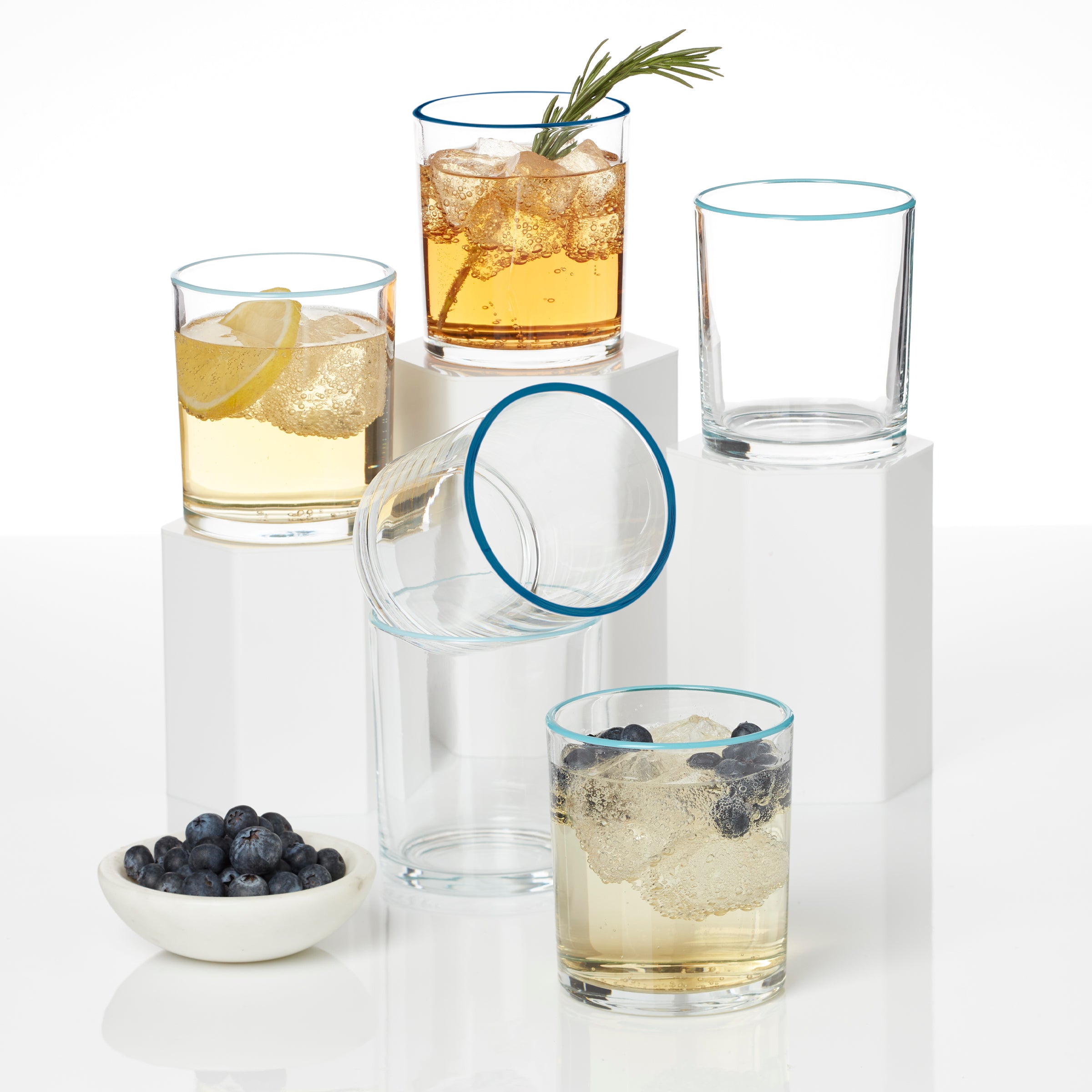 24 Seven Turquoise Medium Tumbler Set Of 6 - Image 9