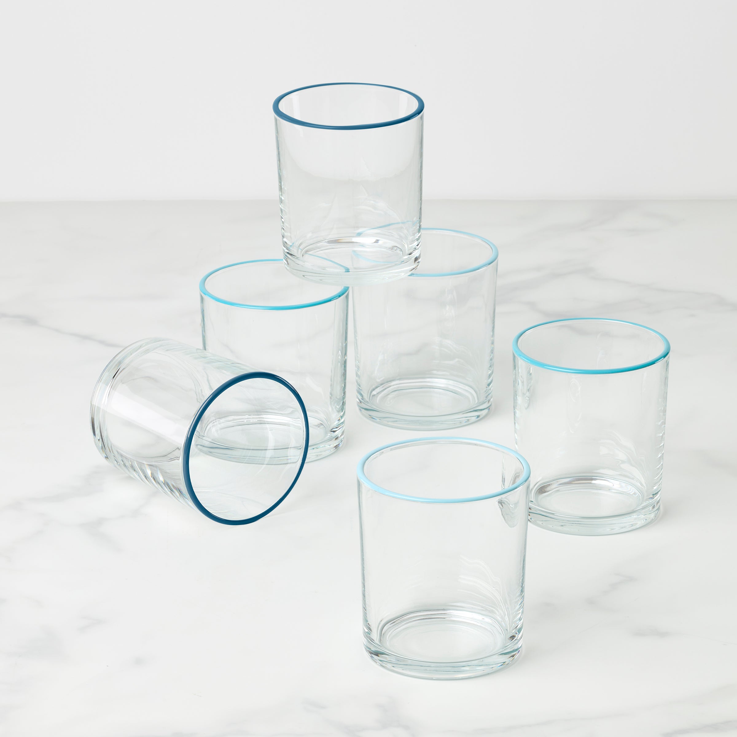 24 Seven Turquoise Medium Tumbler   Set Of 6